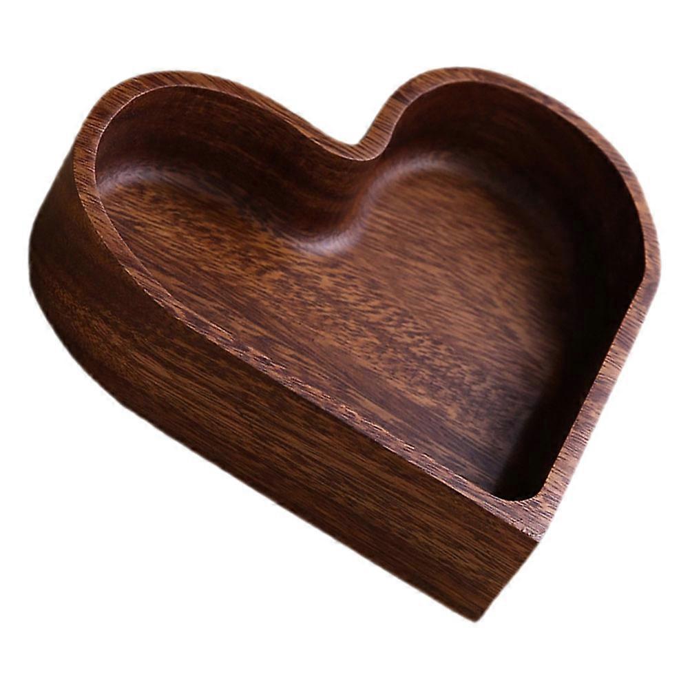 Wooden Heart Shaped Dish, Stylish Multiuse Option for Home Organization and Serving