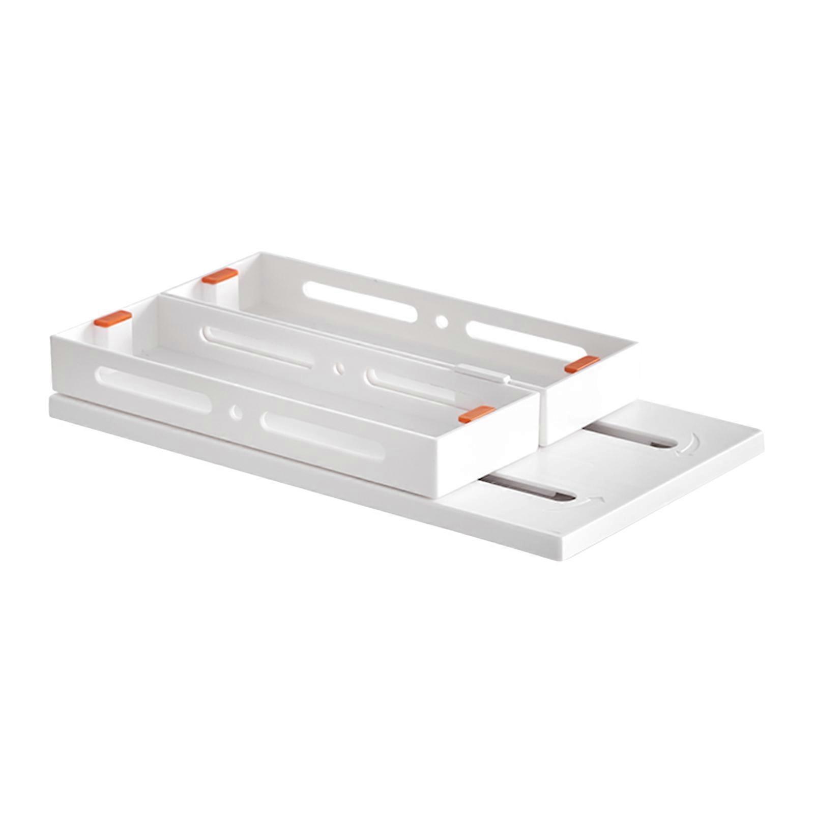 Rotatable Storage Rack Single-Layer Cream White Kitchen Organizer Space-Saving Design Durable Material for Desktop Us