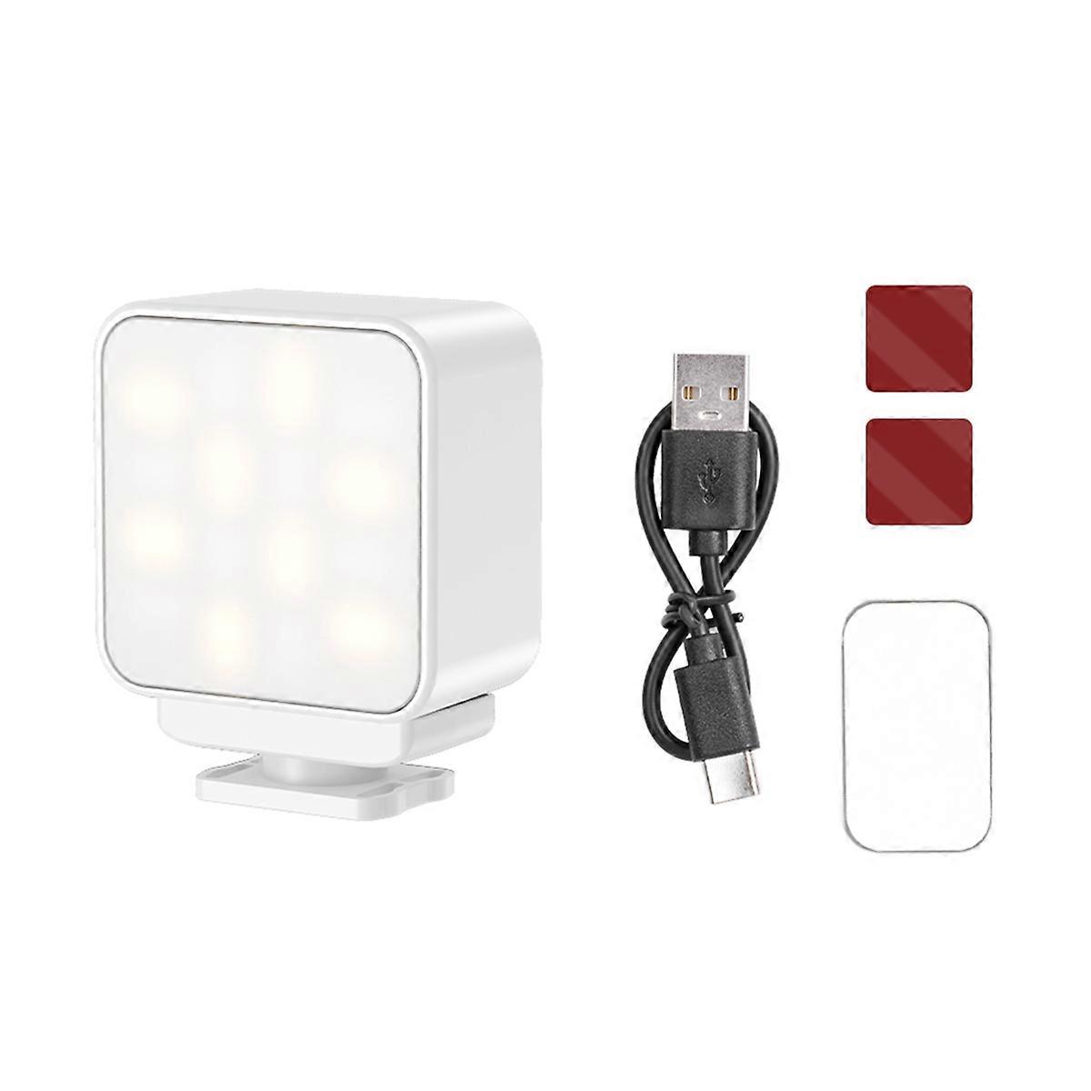 Flymile Led Video Light Camera Fill Lights Rechargeable Fill Lamp Portable Photography Lighting for OSMO POCKET 3 Action 5Pro,B