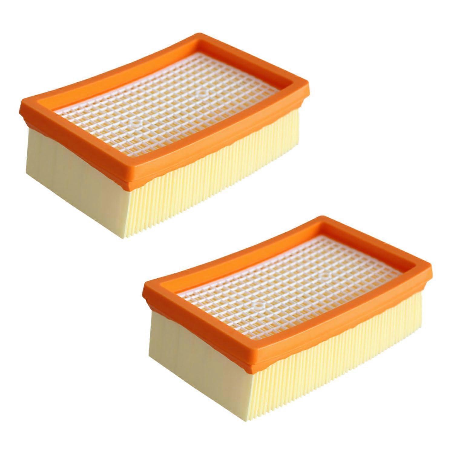 Flat Pleated Filters for Kärcher WD4 WD5 WD6 MV4 MV5 MV6 Vacuum Cleaners, Replacement for Kärcher 2.863-005.0, 2-Pack