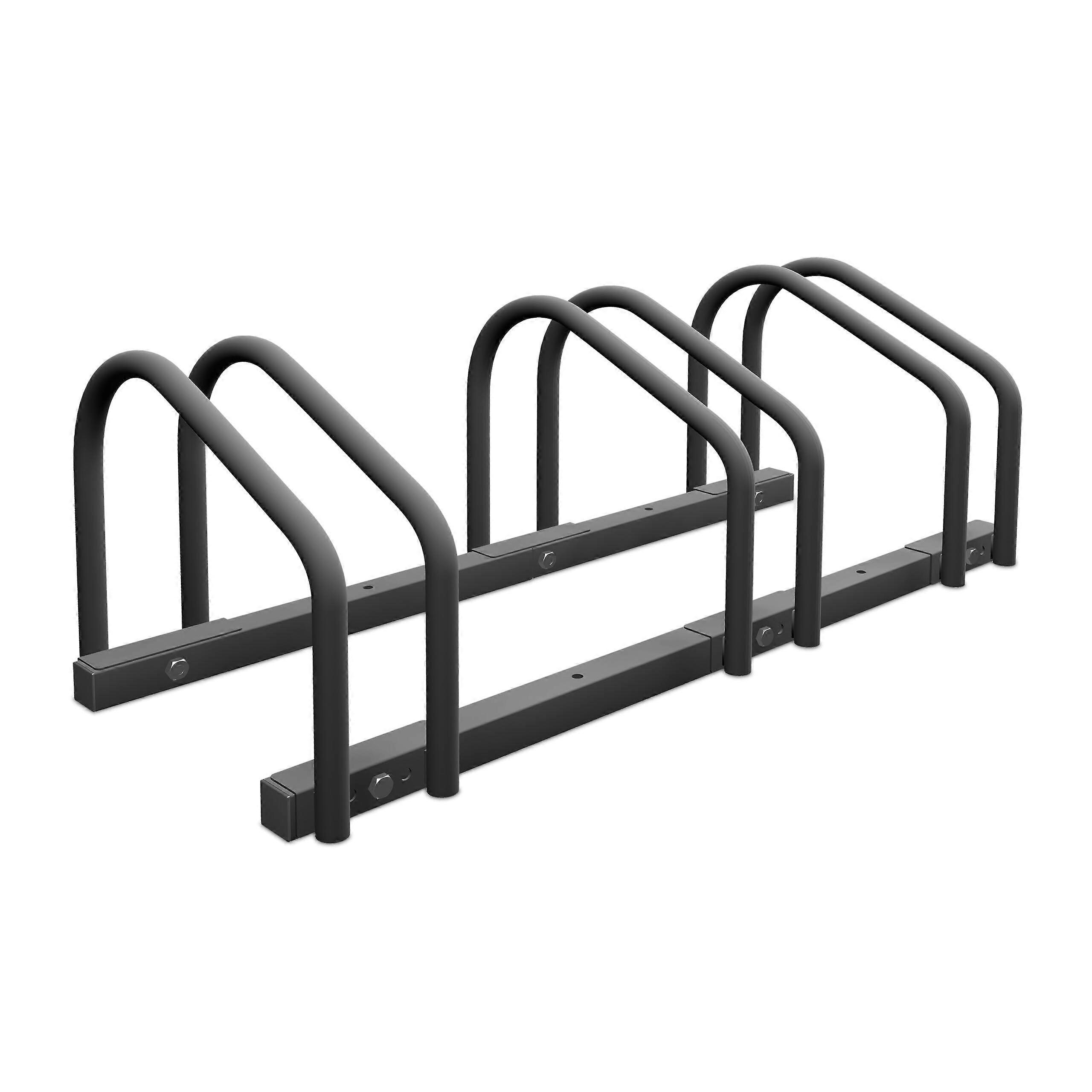 Bicycle Stand for 3 Bikes, Steel Floor Parker, Tyre Width 60 mm, Storage Stand, Bicycle Stand, Anthracite