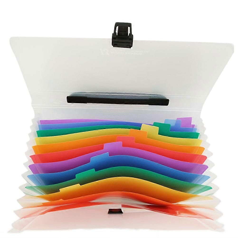 Expanding Accordion File Folder with Carry Handle for Document Storage   Office & College Use
