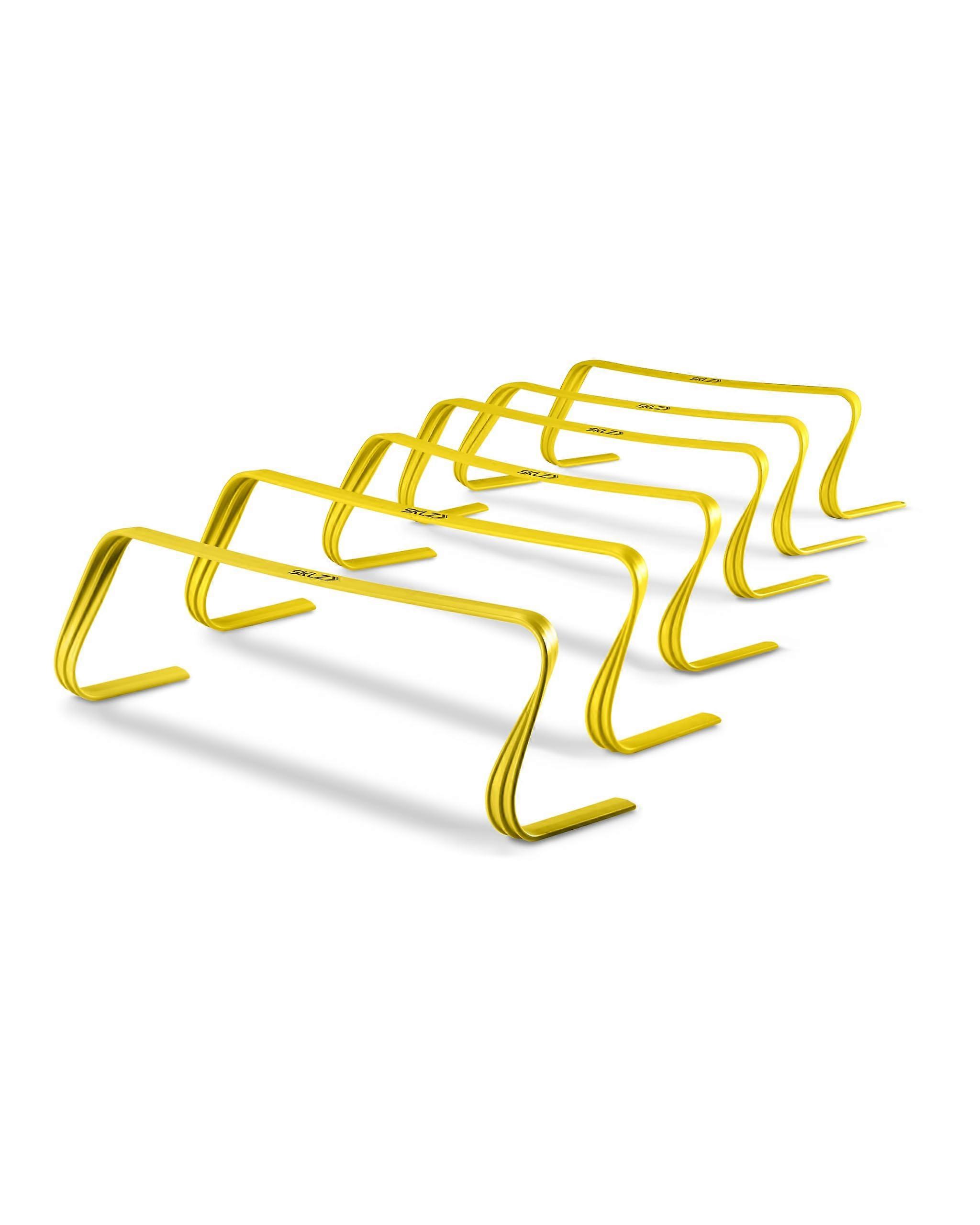 Footwork and Agility 6X Adjustable Training Hurdle Set for Speed, Strength, and Coordination Drills