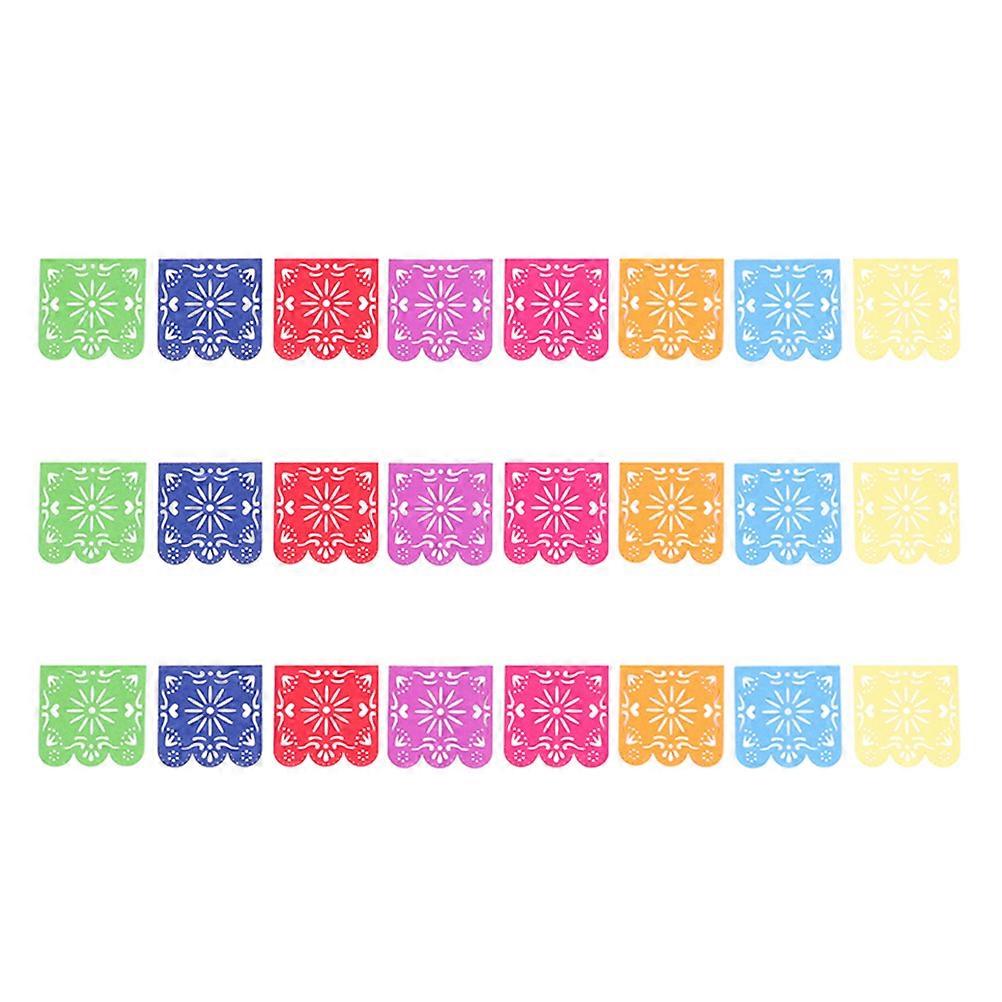 Fiesta Party Supplies Felt Banner Assorted Color Square Shape Decoration For Event Planners 1Set