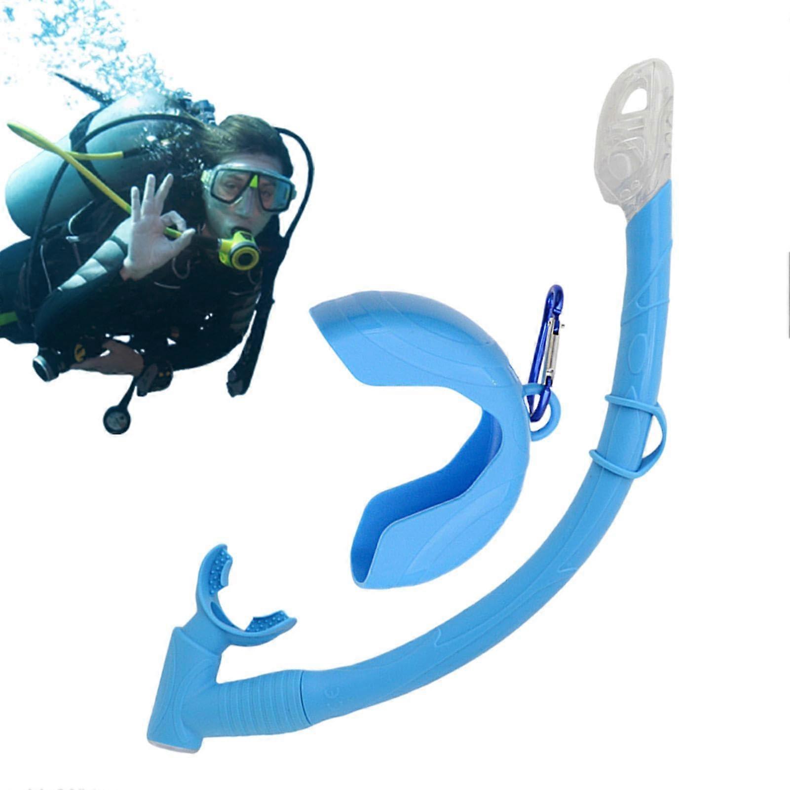 Swimming snorkel for lap swimming – underwater diving snorkel, dry and wet use, silicone