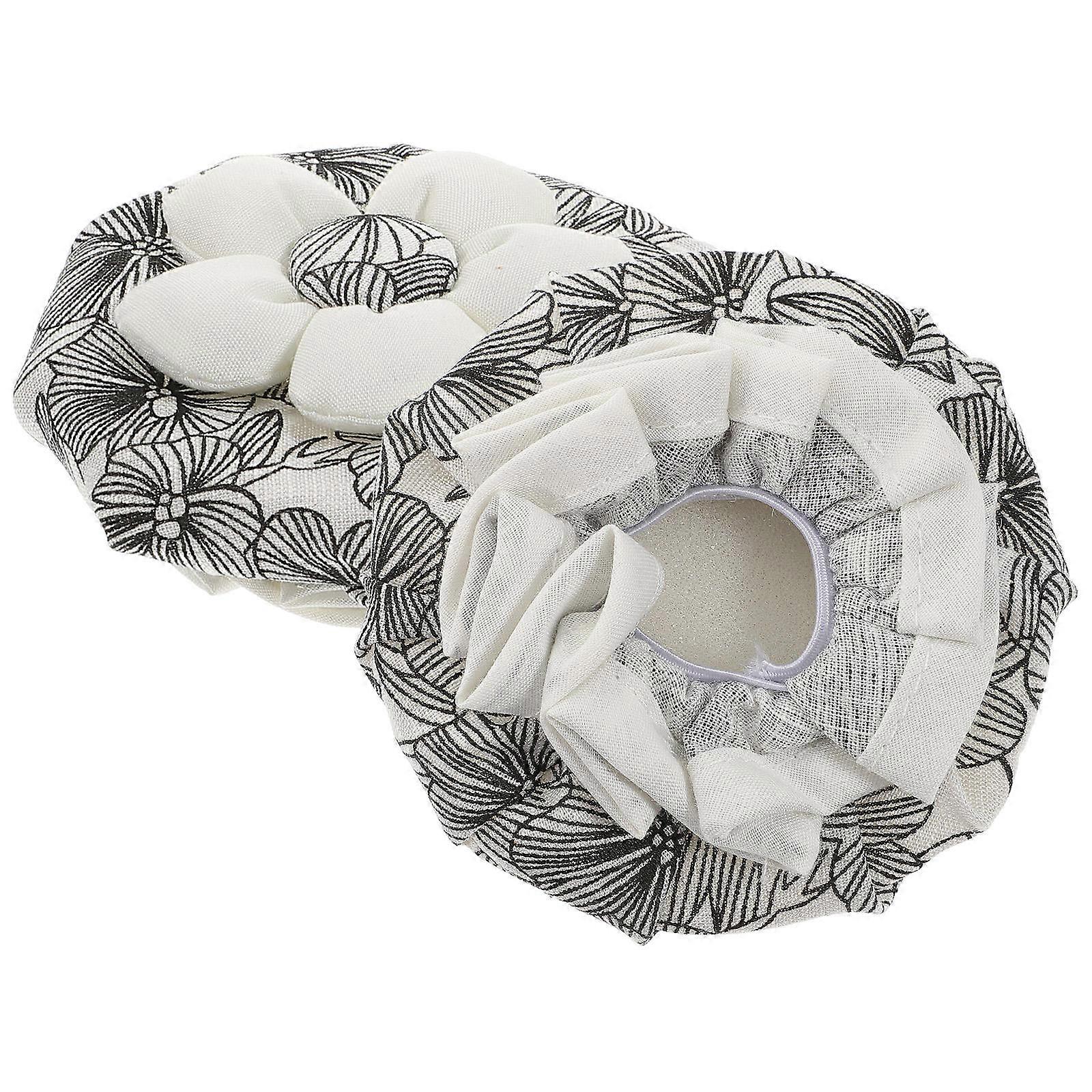 Door Knob Padded Cover Winter Use Black 8x8cm Muffle Slamming Sounds Decorative For Family 2Pcs