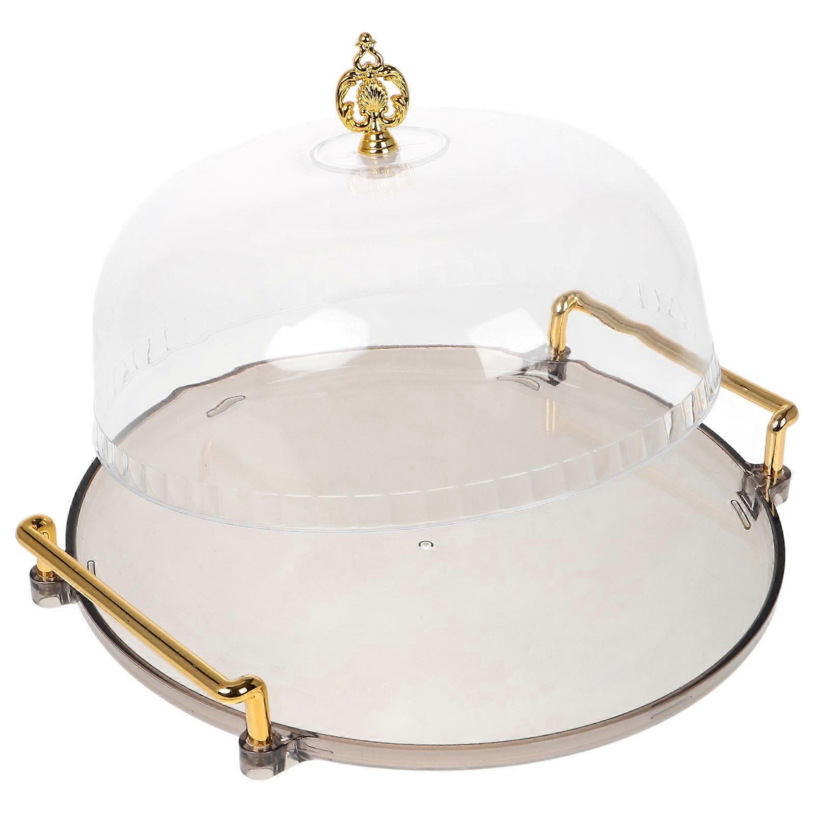 Fruit Platter Displaying Tray Round Shape For Tea Time Plastic 1Set