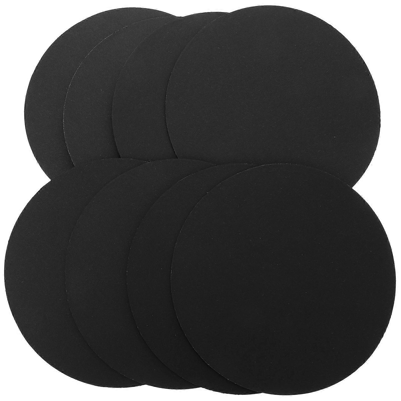 Black Round Mandala Drawing Board Set – 8pcs Kraft Paper for DIY Art, Dot Painting Crafts & Creative Projects – Enhance Artwork with Premium Black