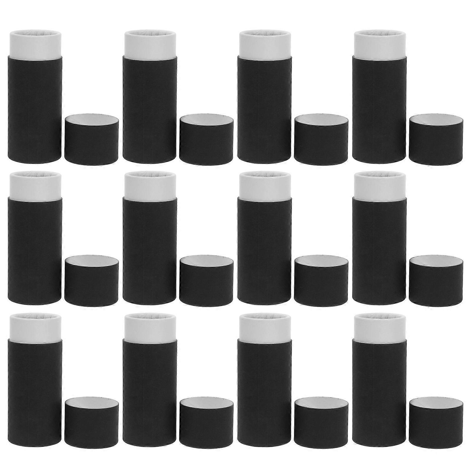 15 قطعة أنابيب ورق كرافت مستديرة مع أغطية - صناديق تغليف أسطوانية متعددة الأغراض لمرطب الشفاه والشاي وتخزين البخور - كرافت خفيفة الوزن ومحمولة