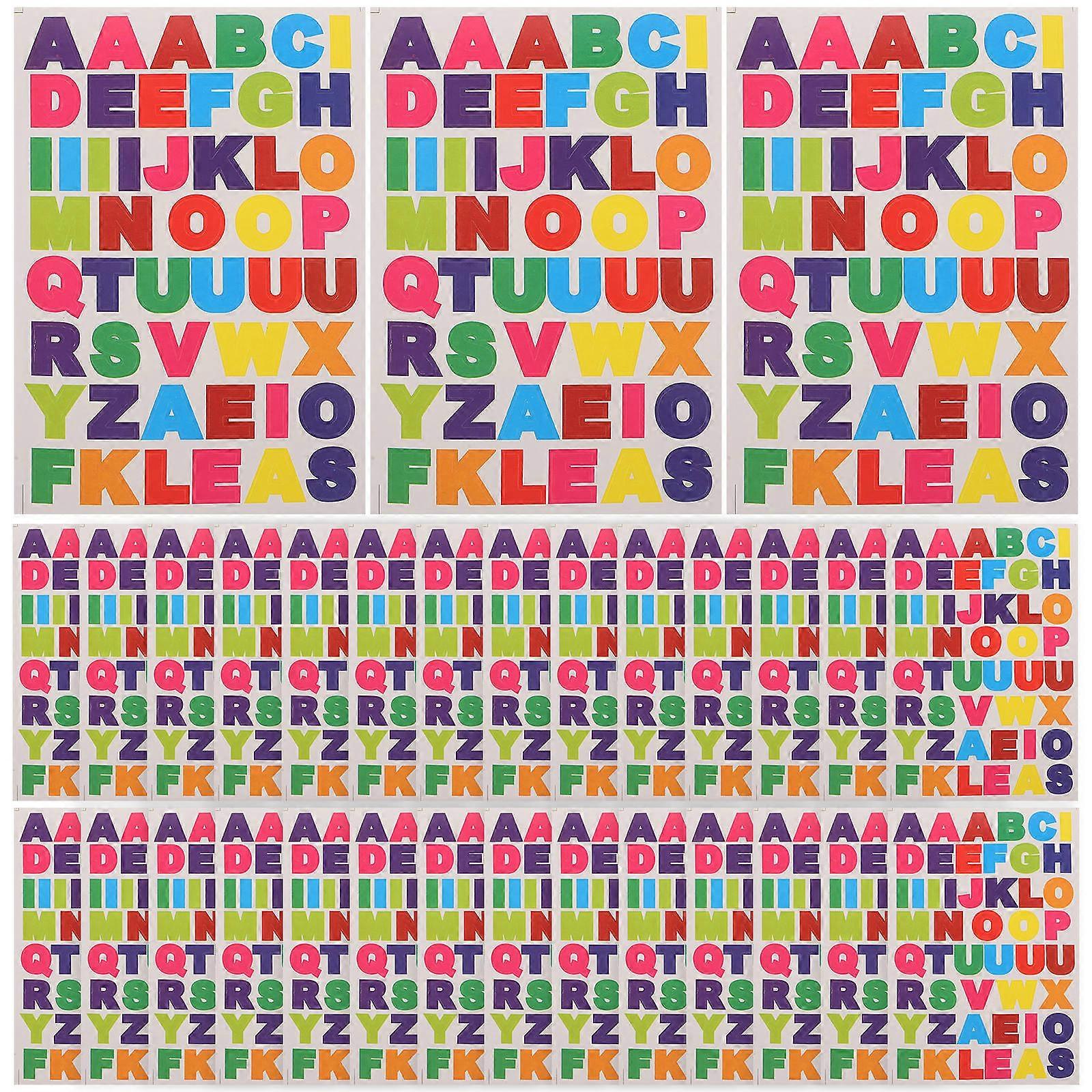 Sevimli Alfabe Çıkartmalar DIY Scrapbooking Çocuklar Için Kendinden Yapışkanlı Çıkartmalar 40 Yaprak Öğrenme