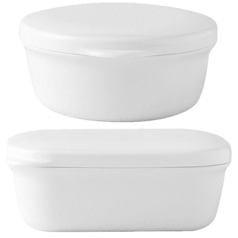 2pcs Travel Soap Box Soap  Container Sealing Soap Box Portable Shower Soap Box