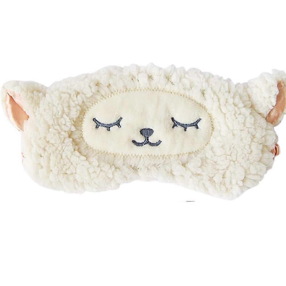 Sleep mask, super soft plush adjustable sleep mask for travel with