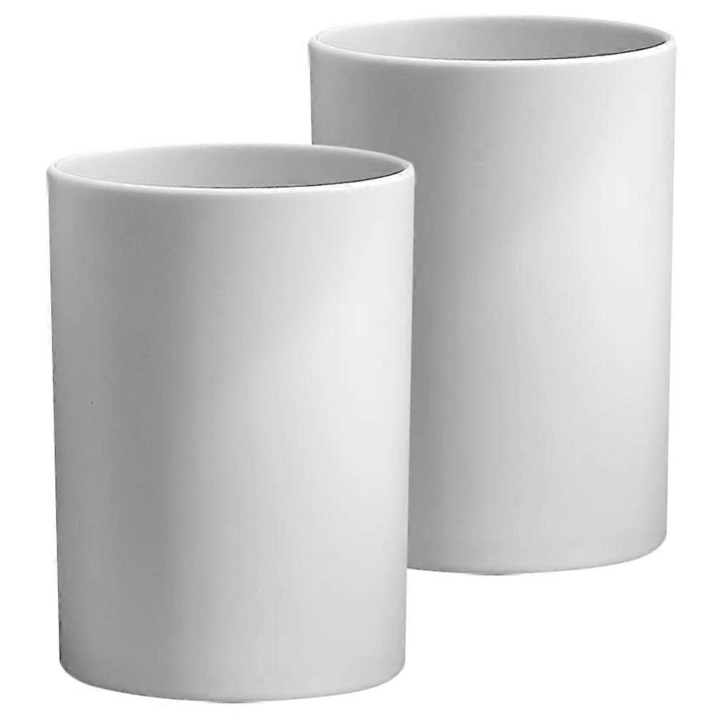 Bathroom Tumbler Cups Reusable Unbreakable Brushing Cups for Toothbrush & Toothpaste Storage Easy to Clean Material 2pcs