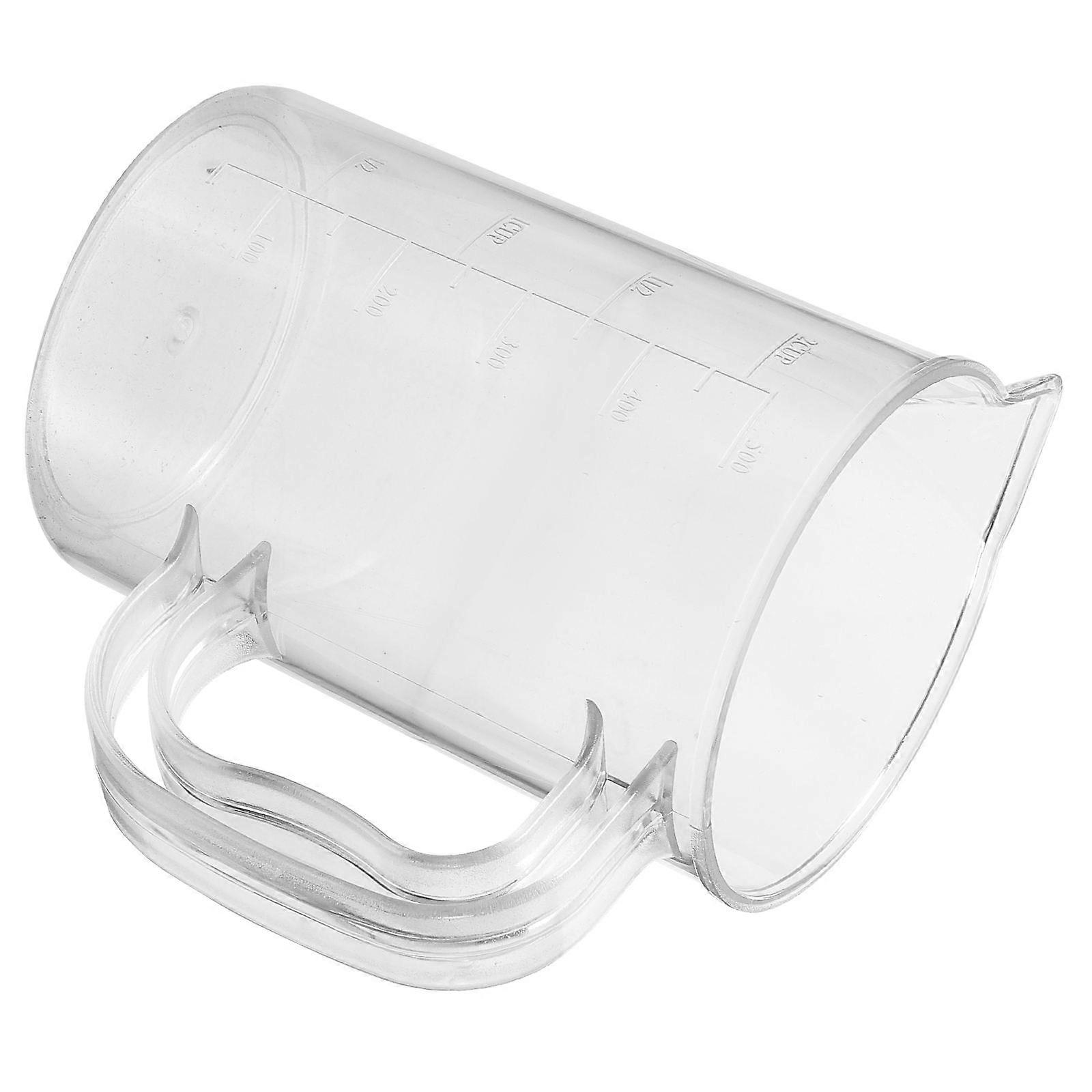 Reusable Plastic Measuring Cup with Scale and Pouring Spout, Large Capacity Mixing Jug for Baking, Milk, and Coffee, Easy to Clean for Home and