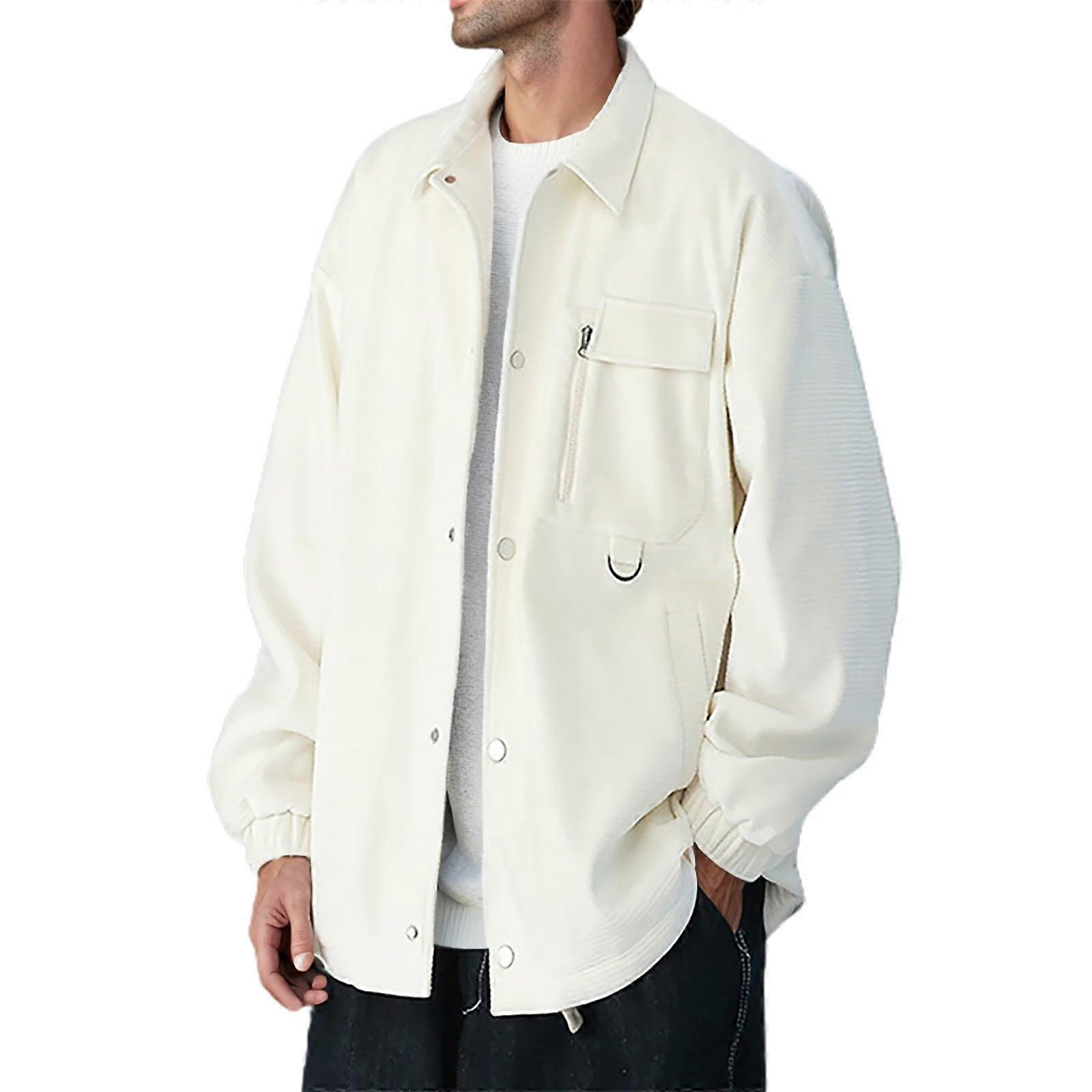 Men's Winter Jacket Without Hood Thick Fleece Lining Parka Transition Jacket Ref: 1708