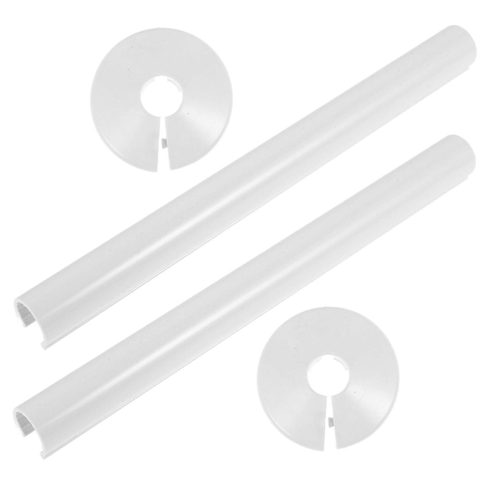 2 Sets Radiator Pipe Covers And Collars Kit Decorative Cover For Faucet Pipes