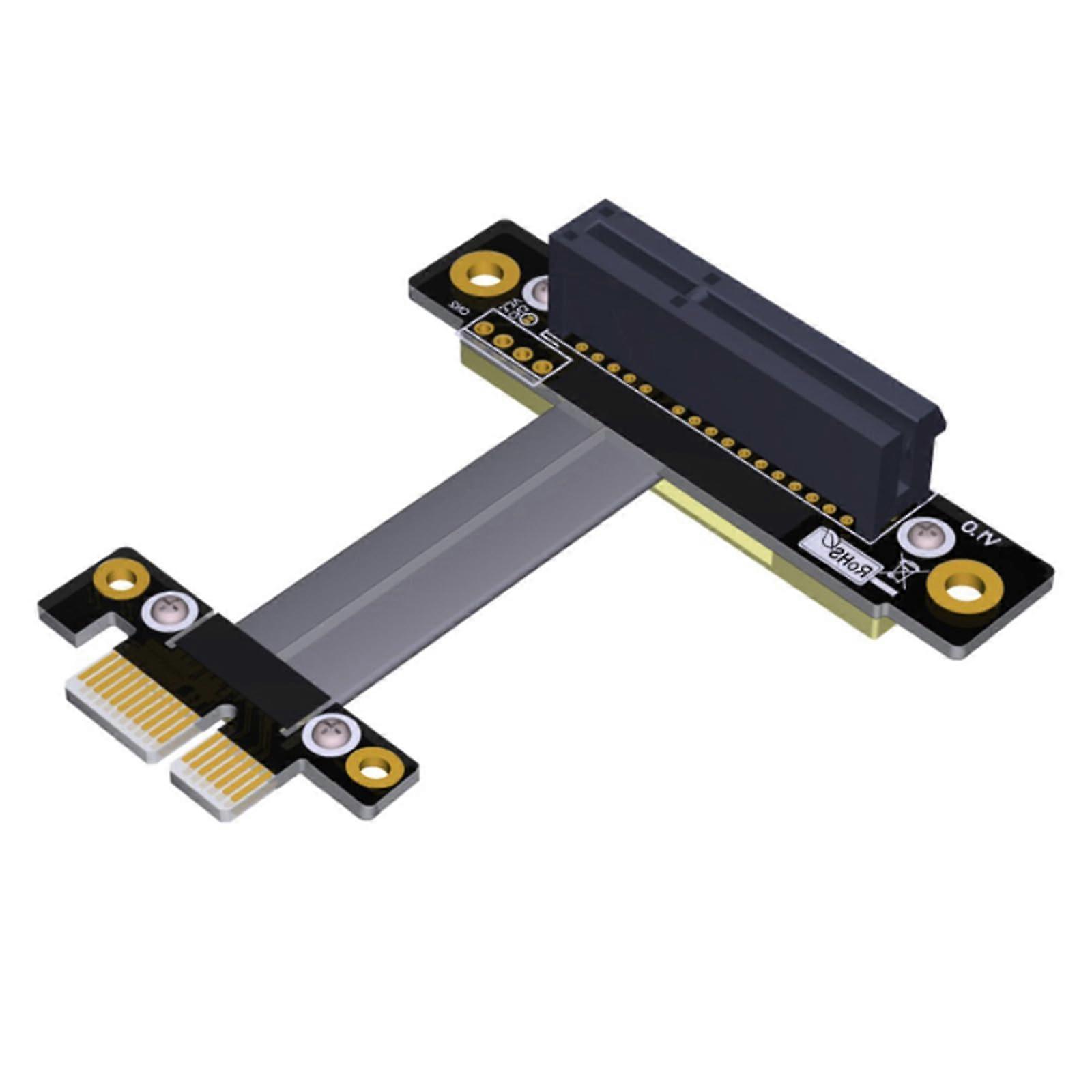 PCIE 4 to 1x Extension Cable, Fast Speed and 180/90 Degree Adapter Improves Computer Extension and Connection