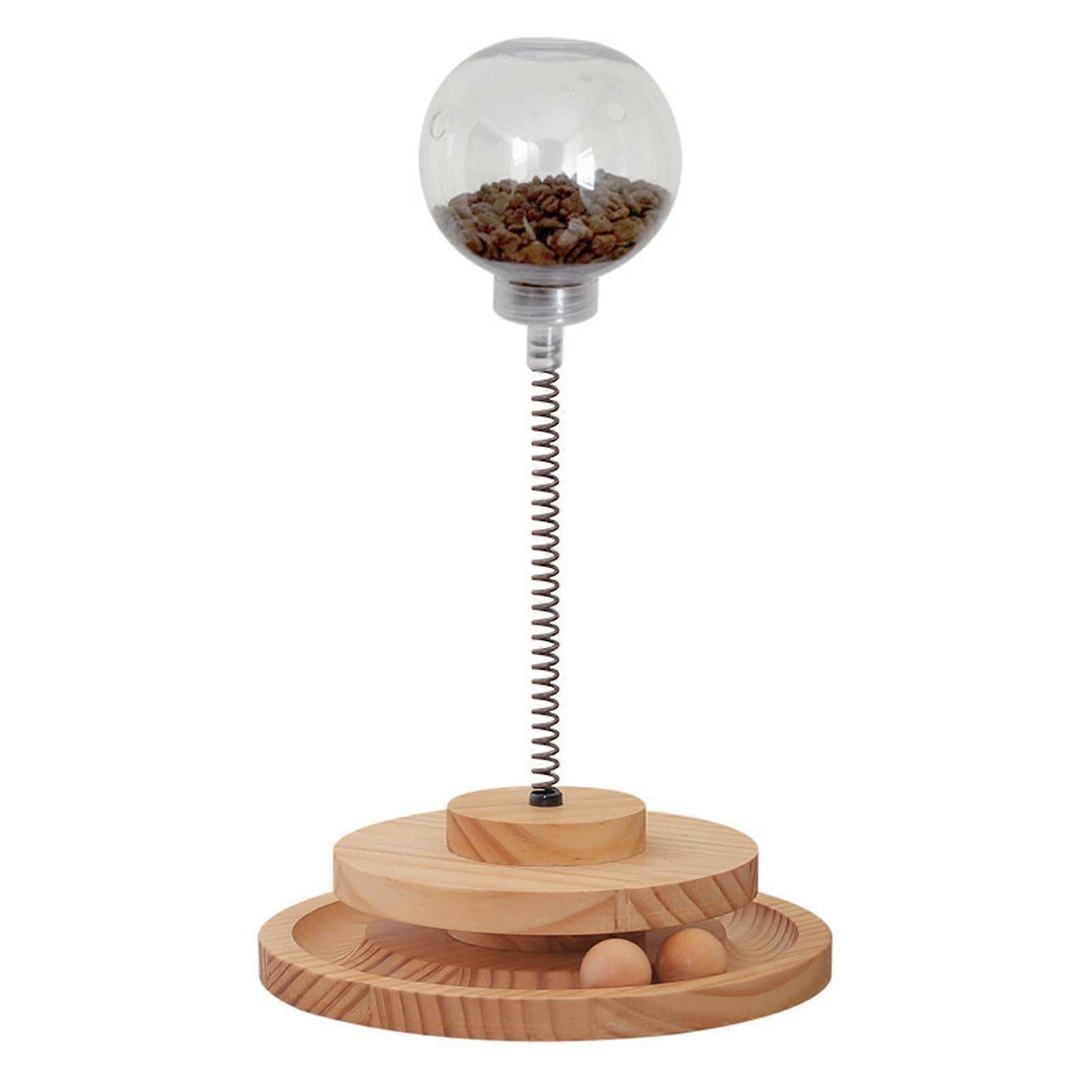 Cat Puzzle Tumbler Interactive Feeder Toy for Cats, Adjustable Food Ball for Portion Control and Slow Eating