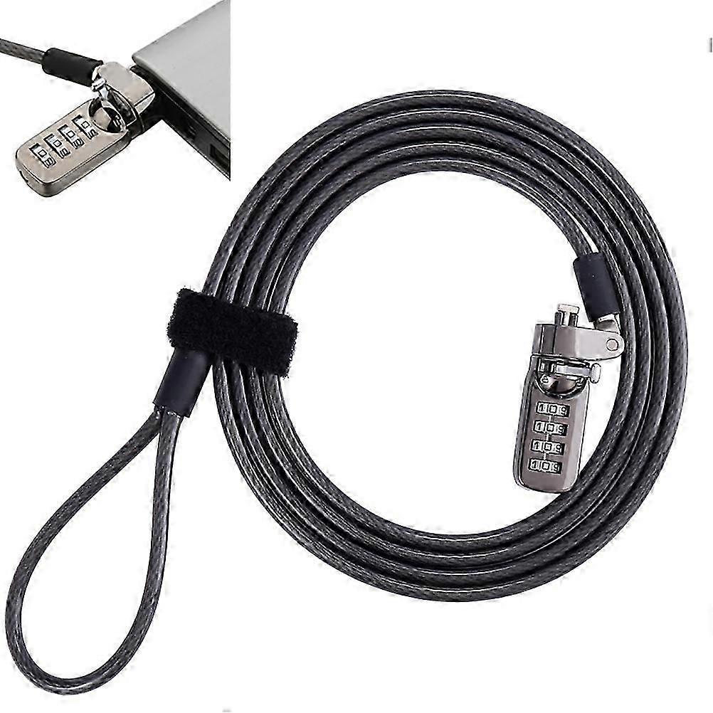 Laptop Lock Cable Lock Security 4 Digit Password Protections for Notebook Computer Other Devices