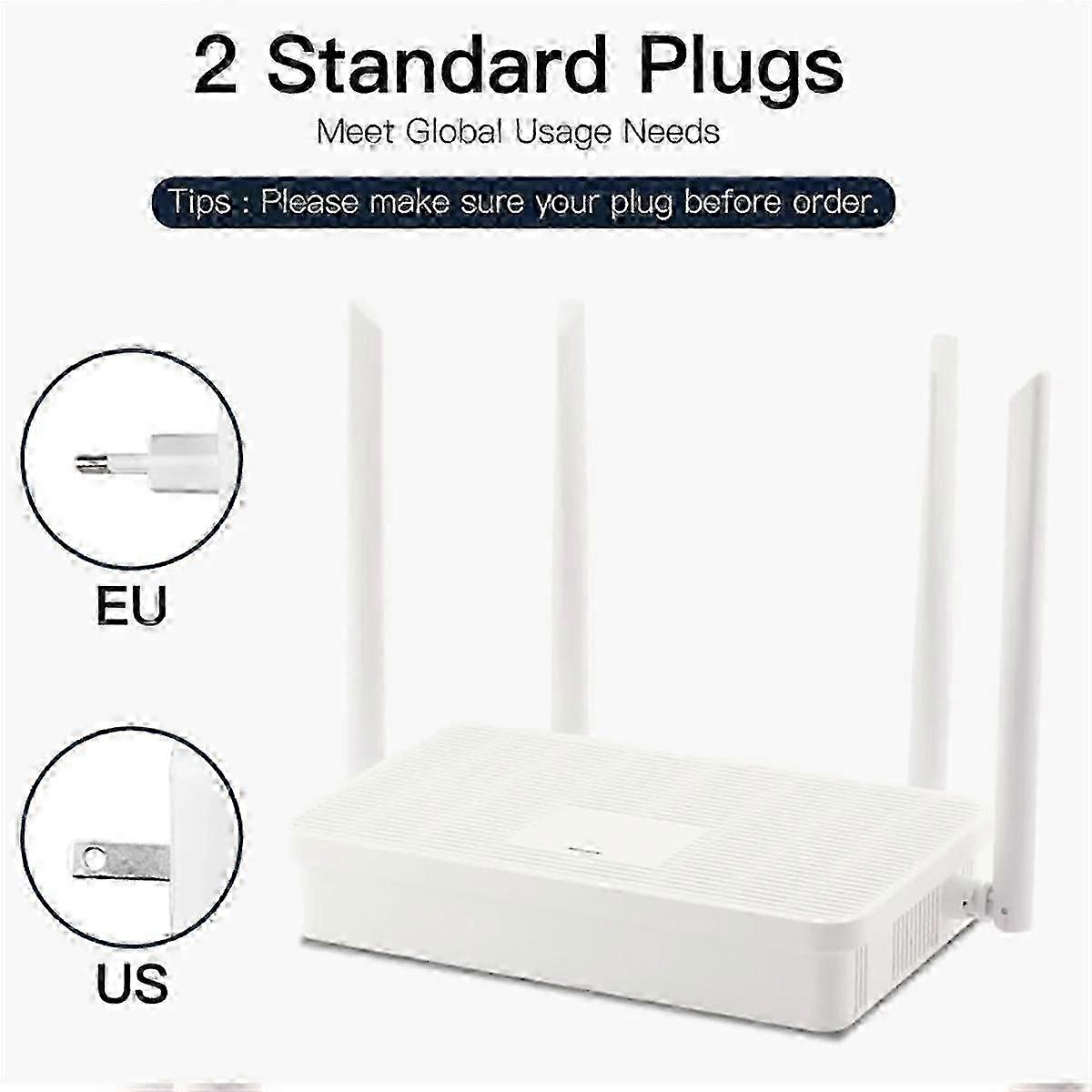 AC1200Mbps WiFi Router Gigabit Ethernet Dual Band 2.4GHz 5GHz Wireless Network Repeater