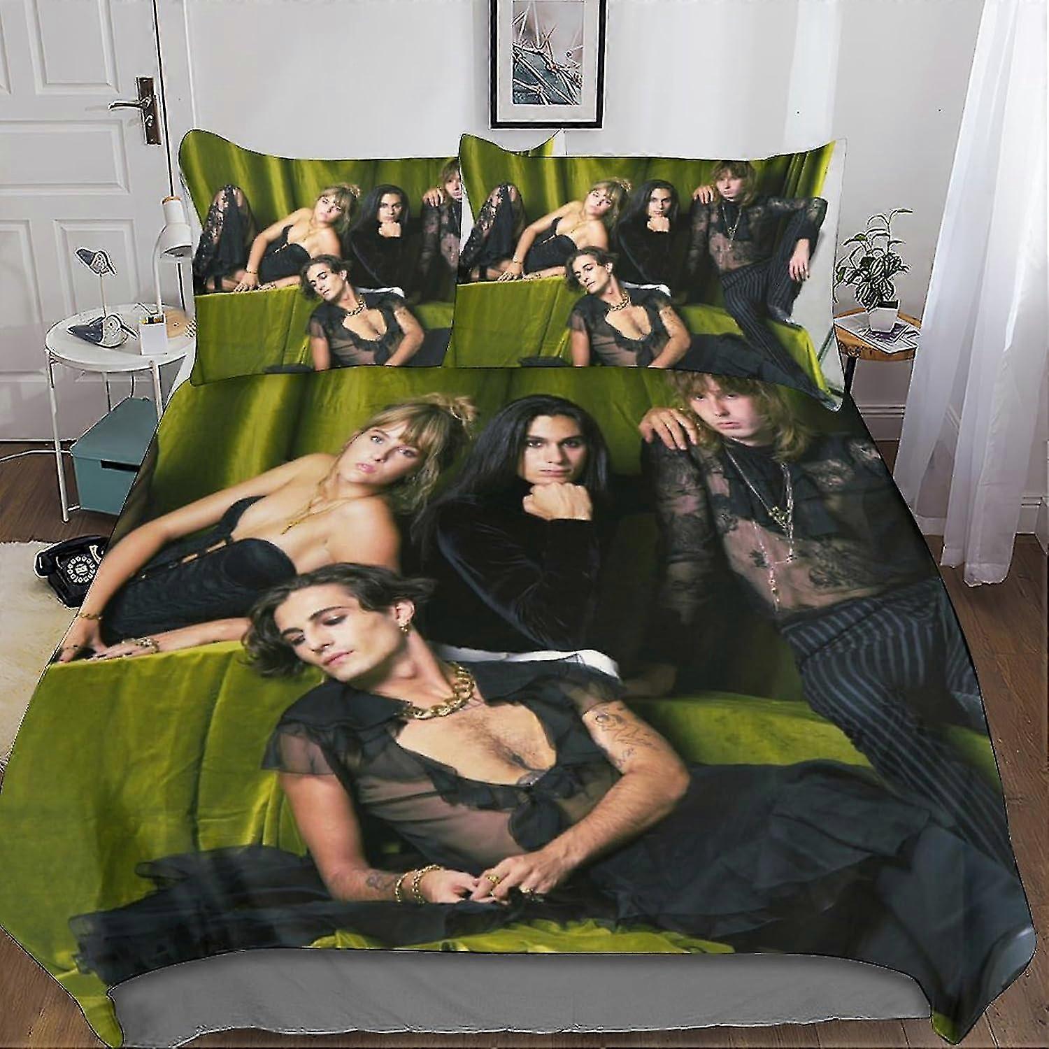 Microfiber Bedding Set with 3D Print, Duvet Cover Suitable for Musicians, Soft with Zipper Closure for Comfort