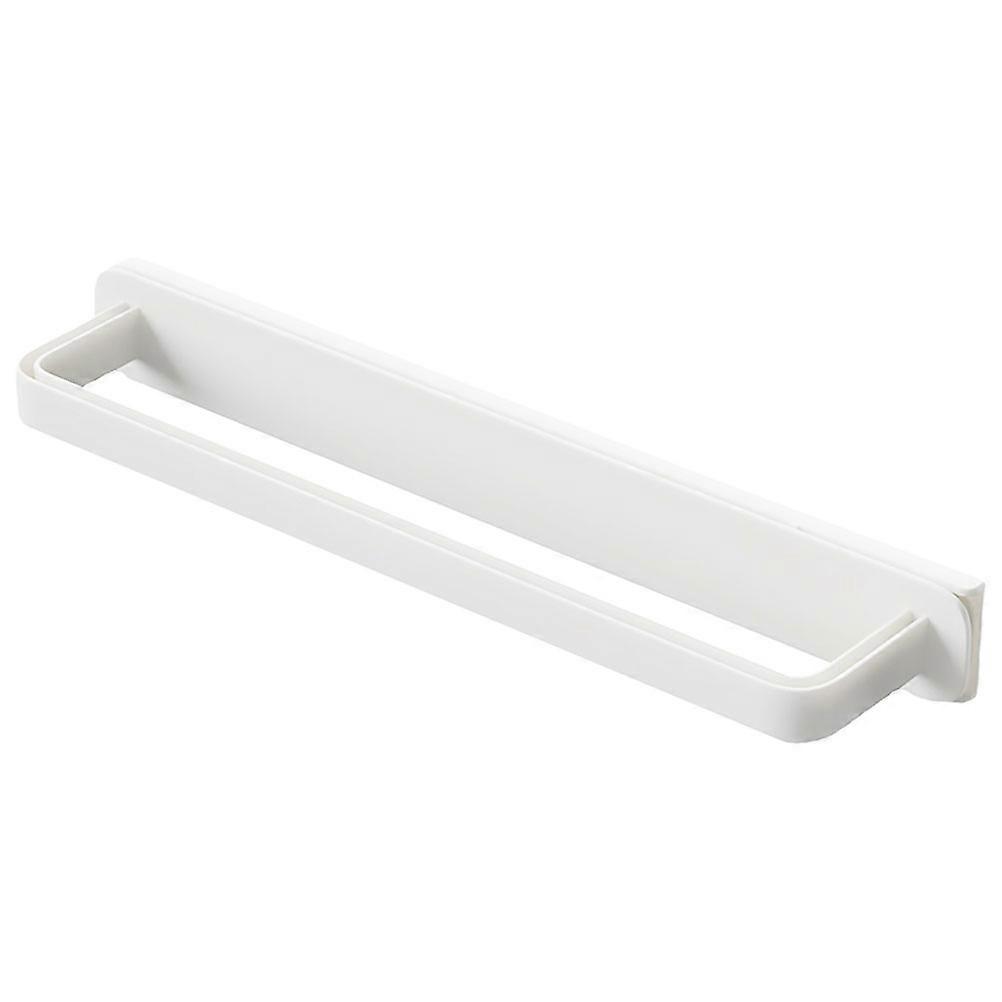 Adhesive Towel Rack for Home White ABS Material No Drill Required 1-Piece Modern Design Fits Most