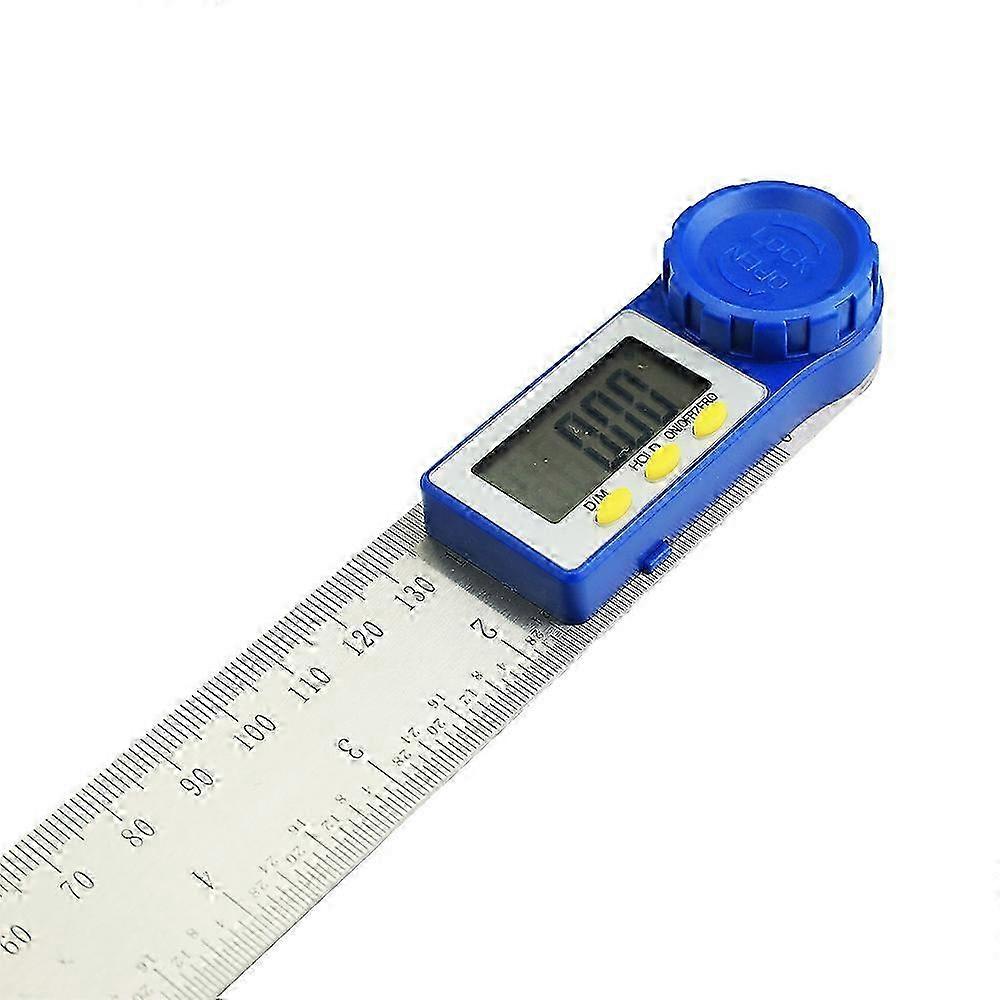 200MM stainless steel digital display angle ruler protractor woodworking angle ruler multi-function angle 200MM digital display angle ruler blue scree