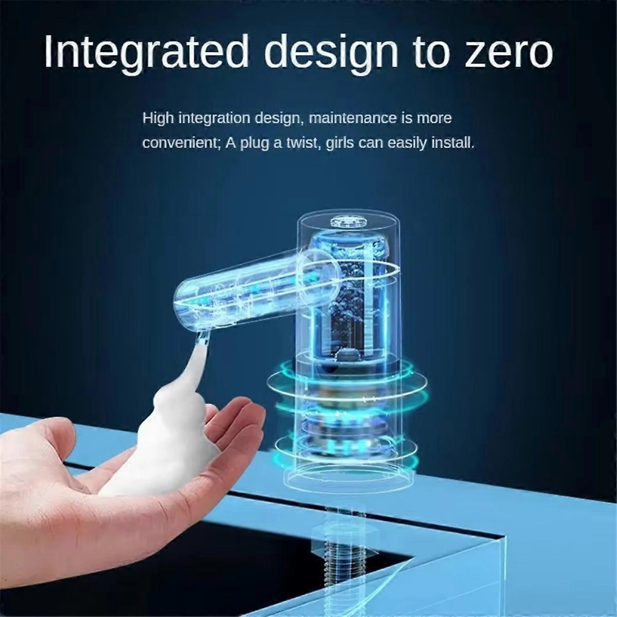 Countertop Sink Faucet Soap Dispenser Infrared Induction Automatic Soap Dispenser Bathroom Dispensers Liquid Silver