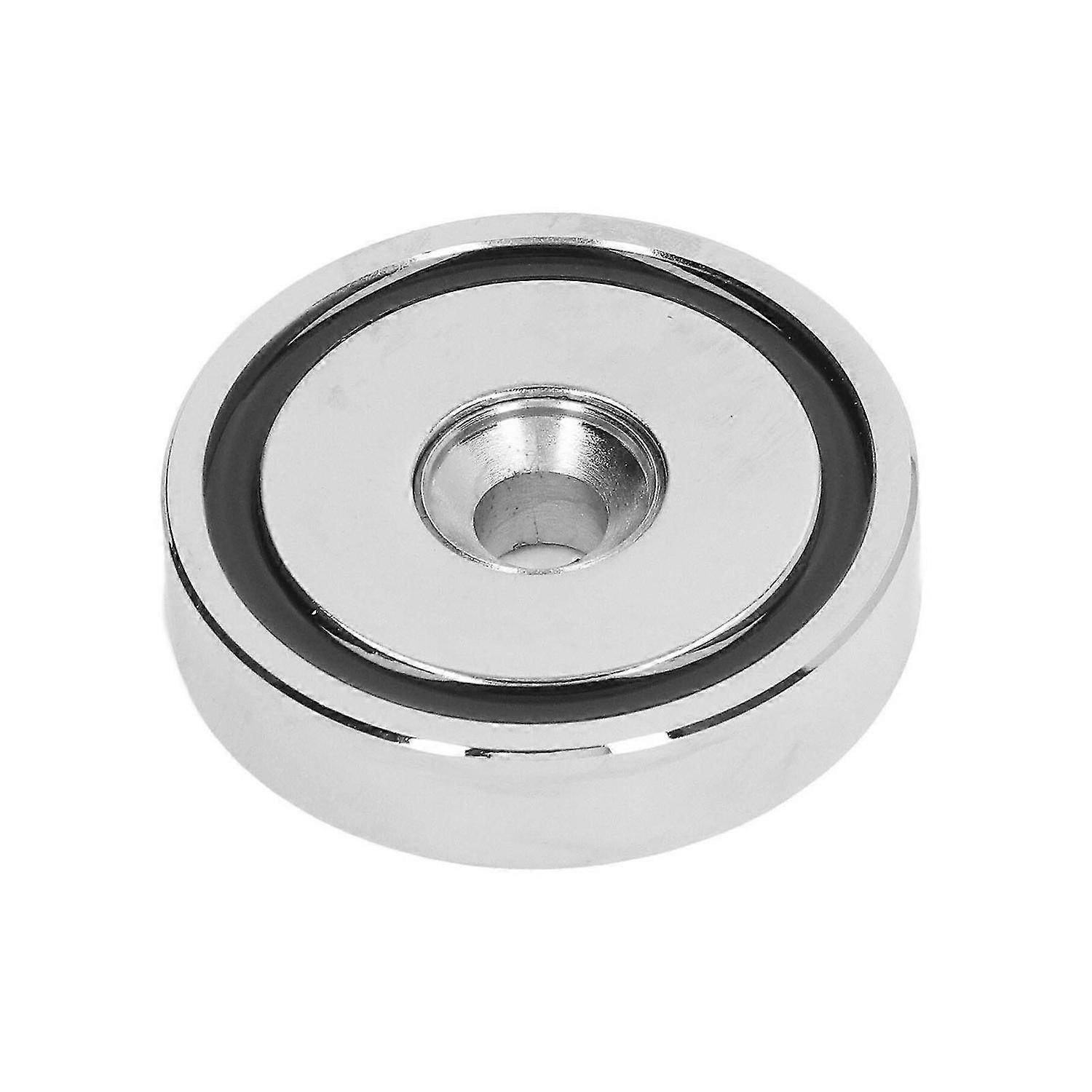 2PCS Countersunk Hole Magnet 140kg Silver Anti Corrosion Neodymium Disc Magnet for Office