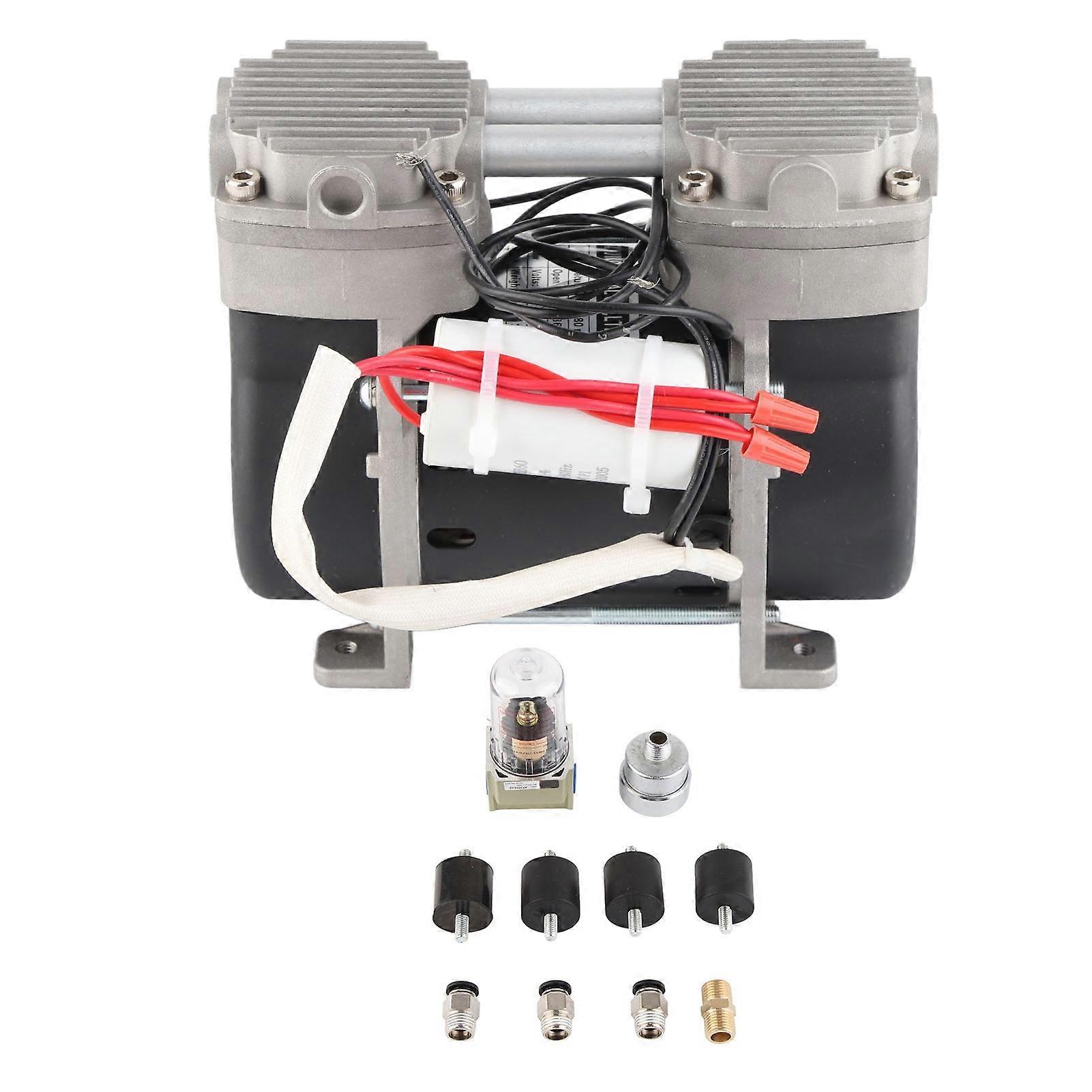 真空泵无油空气低噪音带过滤消声器 220V 130W 用于机械设备