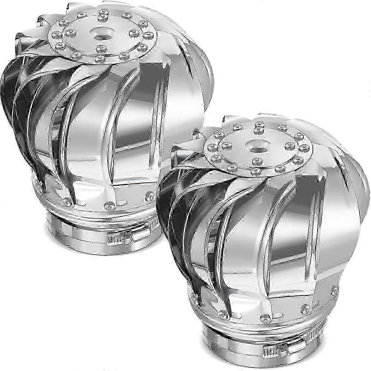 110mm غير الطاقة سقف التنفس الصناعي توربينات الرياح 2 حزمة للاستخدام في العلية والمزرعة