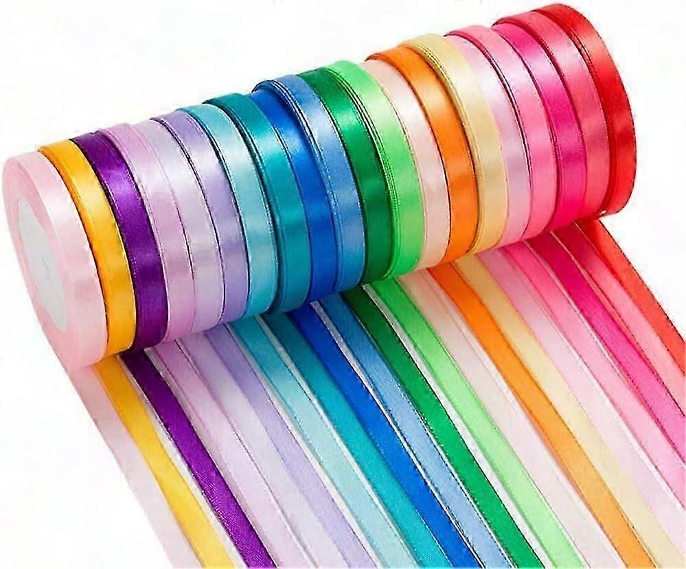 20 Rolls Polyester Craft Ribbon 1cm Wide