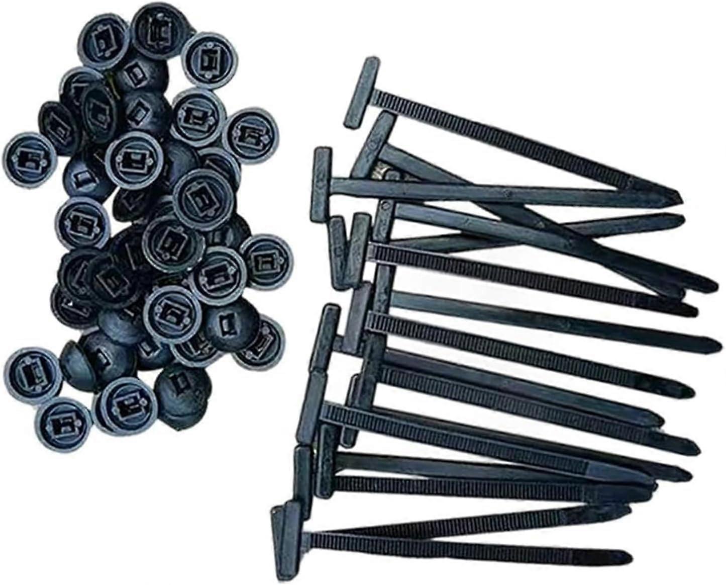 Nylon Cable Ties with Pin Button Design, Heavy Duty SelfLocking Zip Ties (100 Pieces)