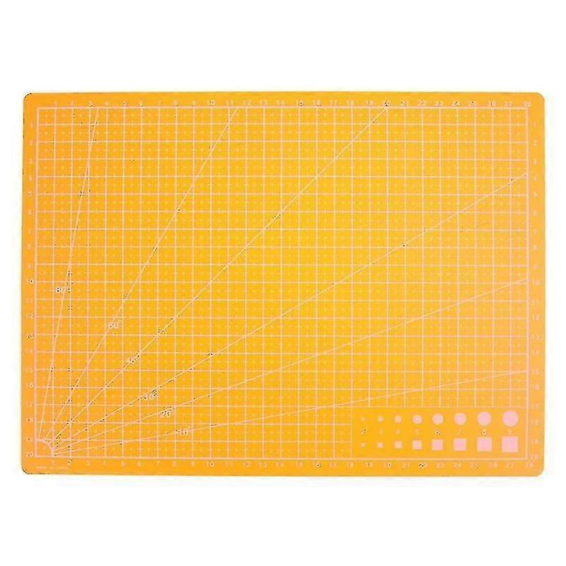 A4 Self-Healing Cutting Mat with Orange Grid Lines - Versatile Craft Mat for Card, Fabric, Leather & Paper Projects