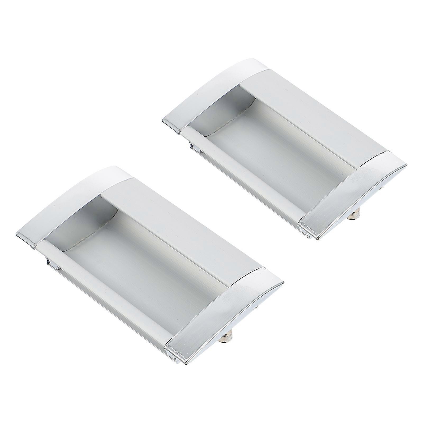 Modern Door Handle Invisible Pull Door Handles Homeowners DIY Enthusiasts Easy Installation Durable 2Pcs