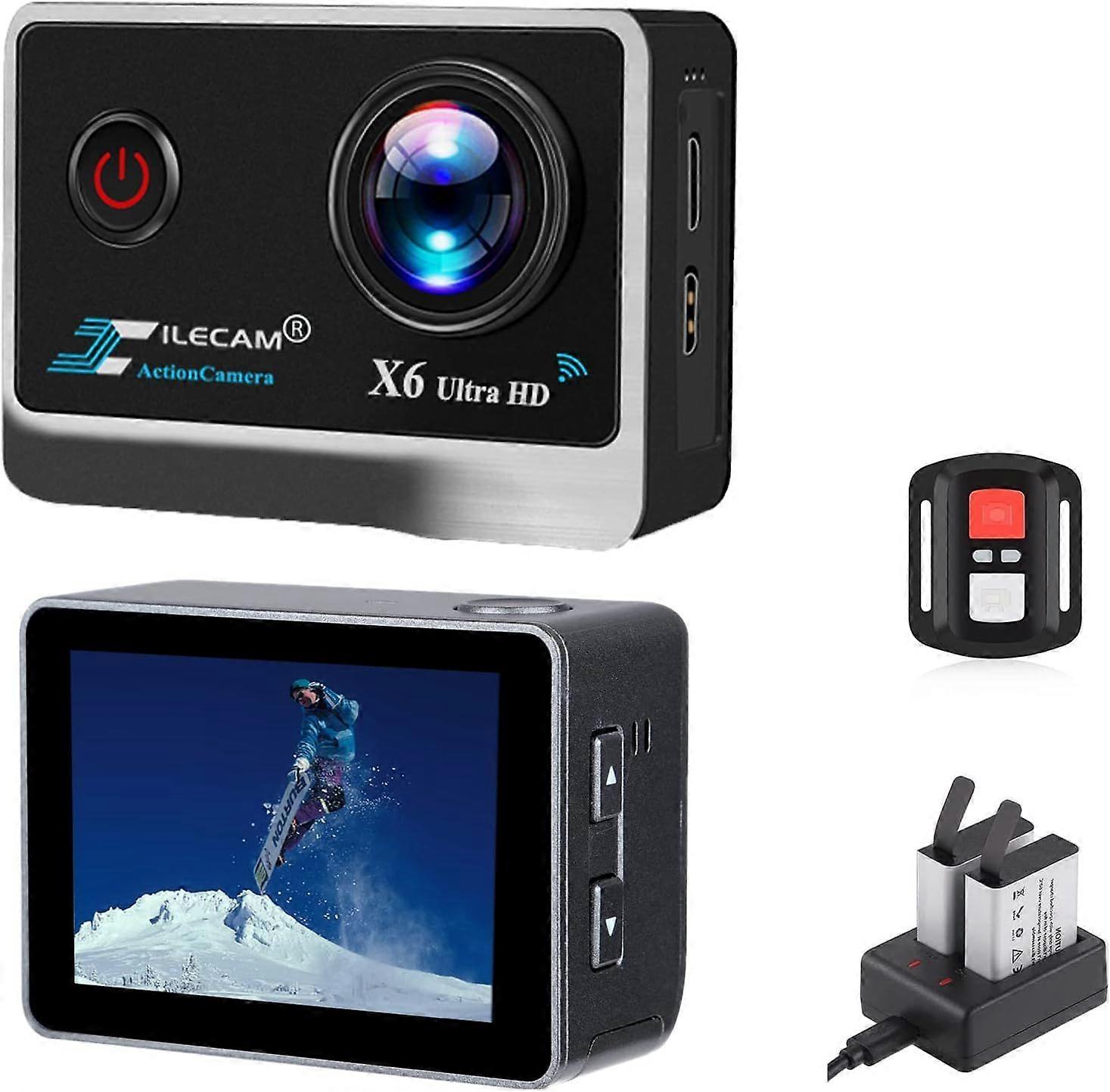 2025 Latest Model 4K60fps Action Camera 48Mp WiFi Anti-Shake EIS 2.4G Remote