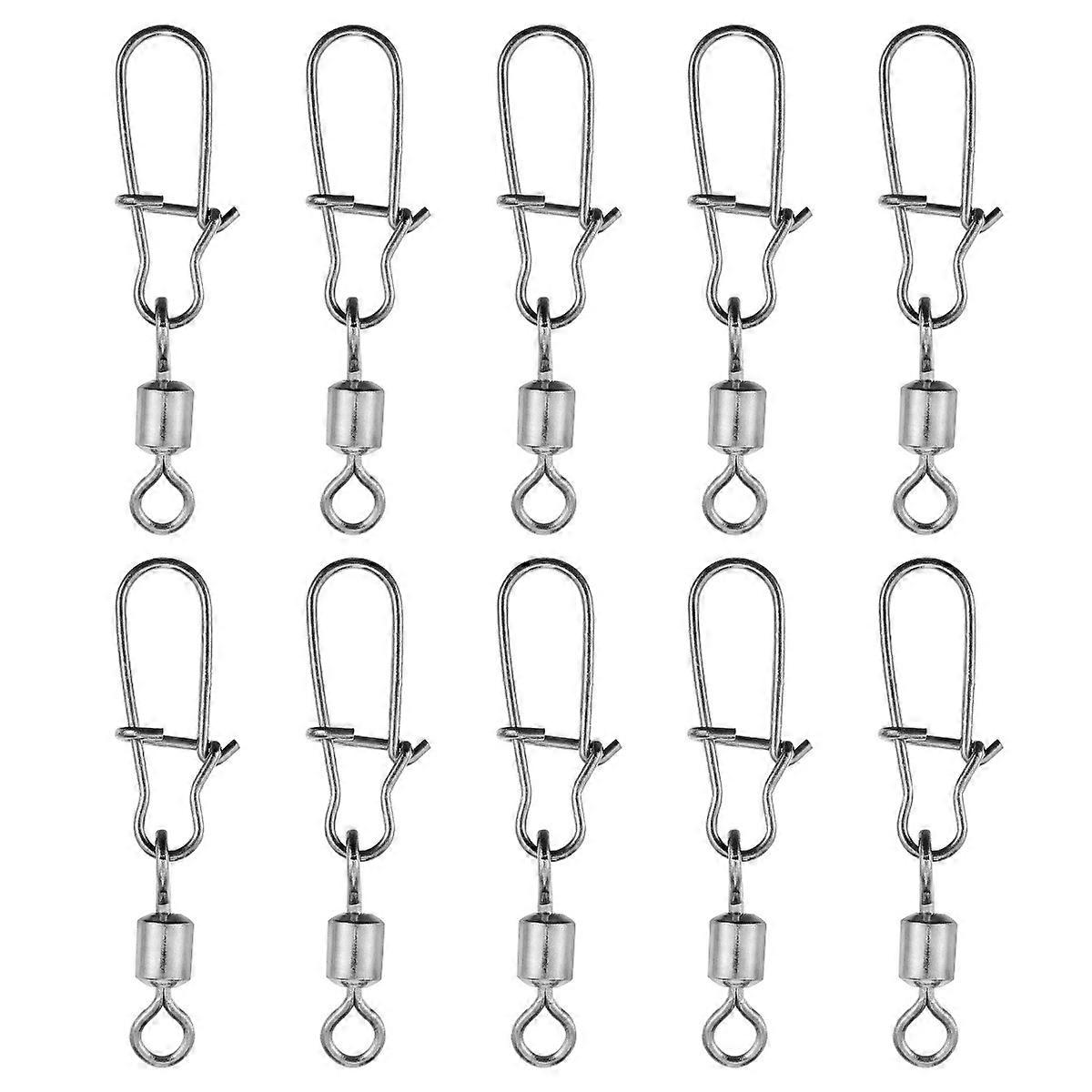 Fishing Barrel Swivel Round Snap Various Fishing Methods High-Velocity Rotation 100Pack