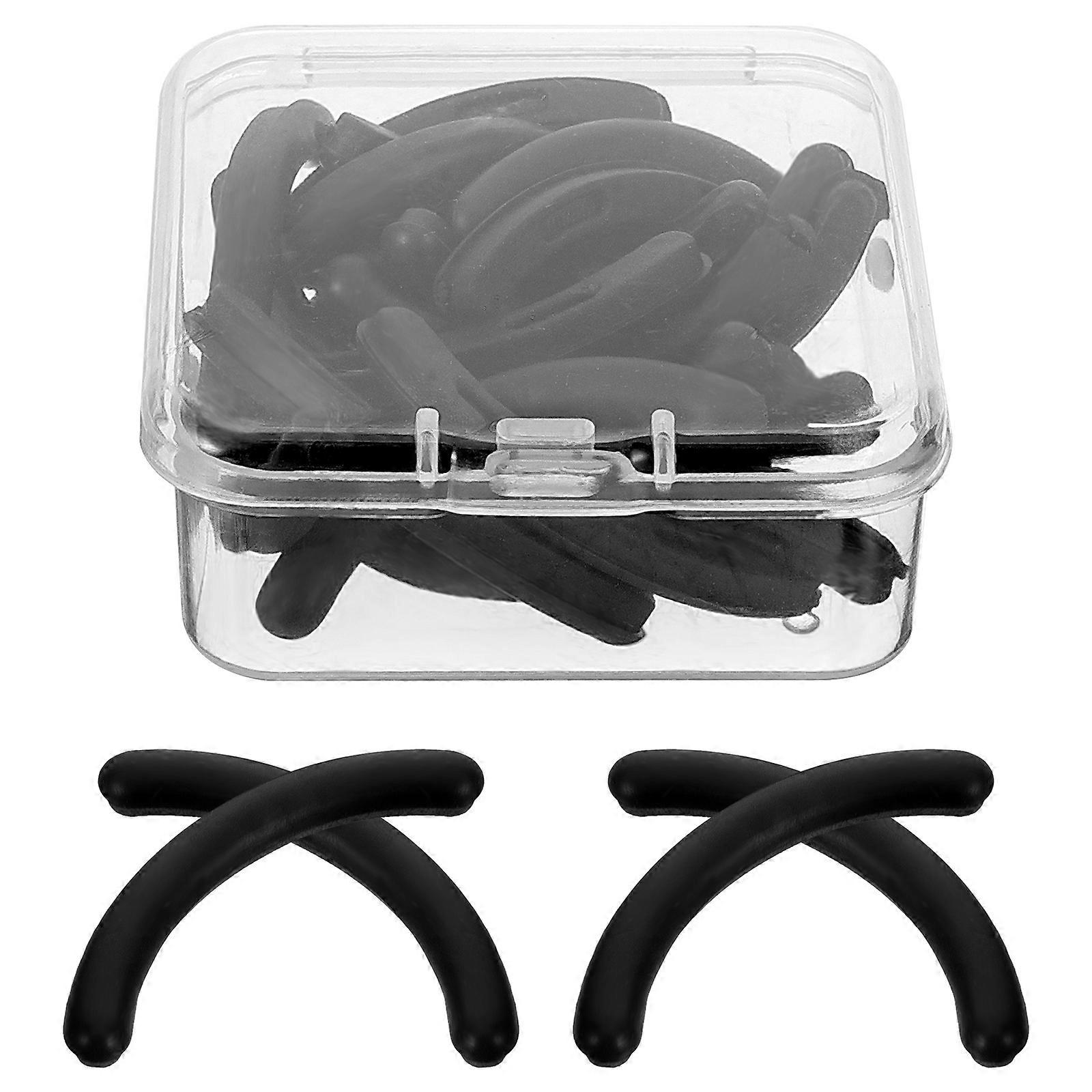 Curling Lashes Eyelash Curler Refills Women Makeup Routine Black 3.30X0.30X0.30CM Rubber 24Pcs