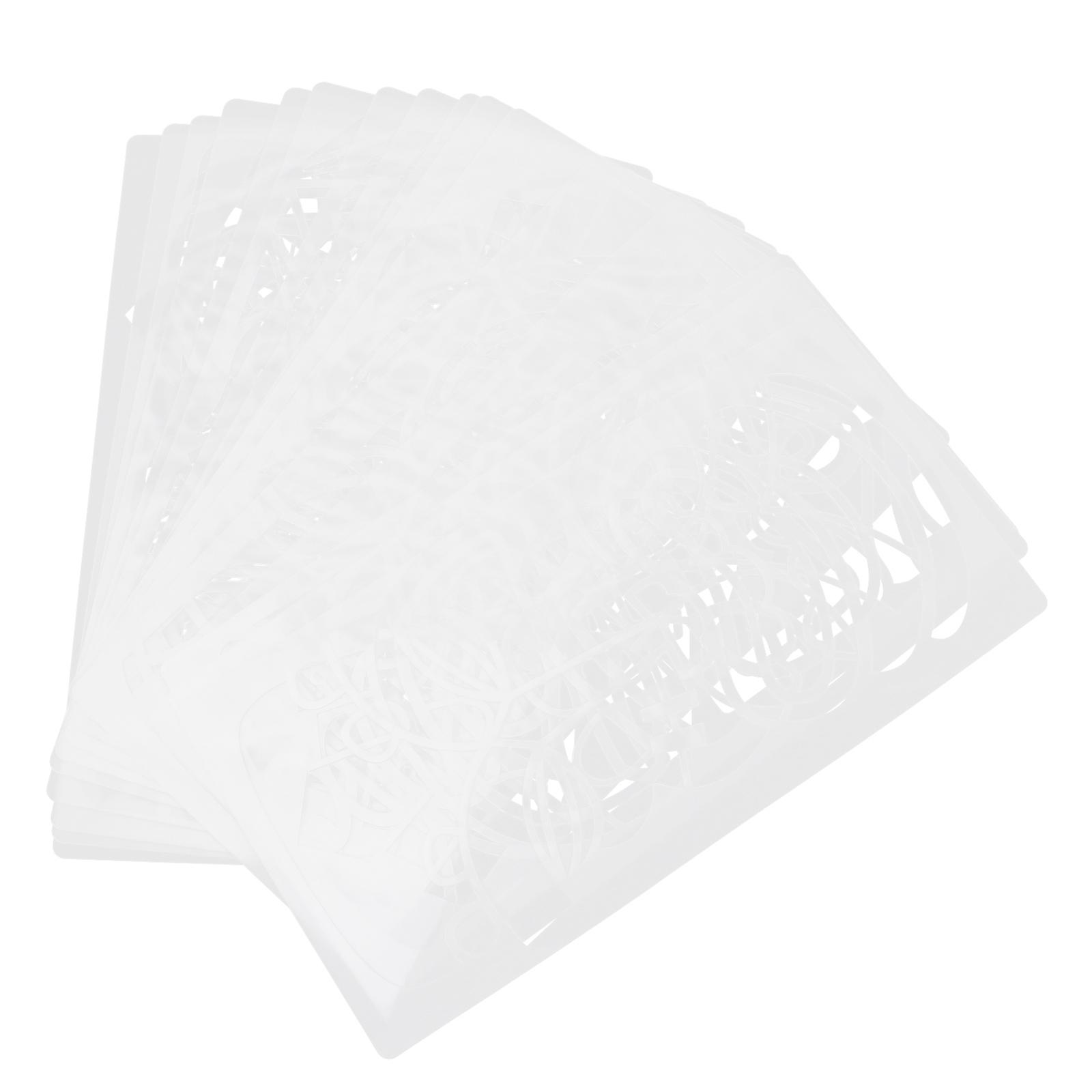 Durable Drawing Stencil Creative DIY Painting Template For Art Supplies White 30X15cm Easily Cleaned 16Pcs