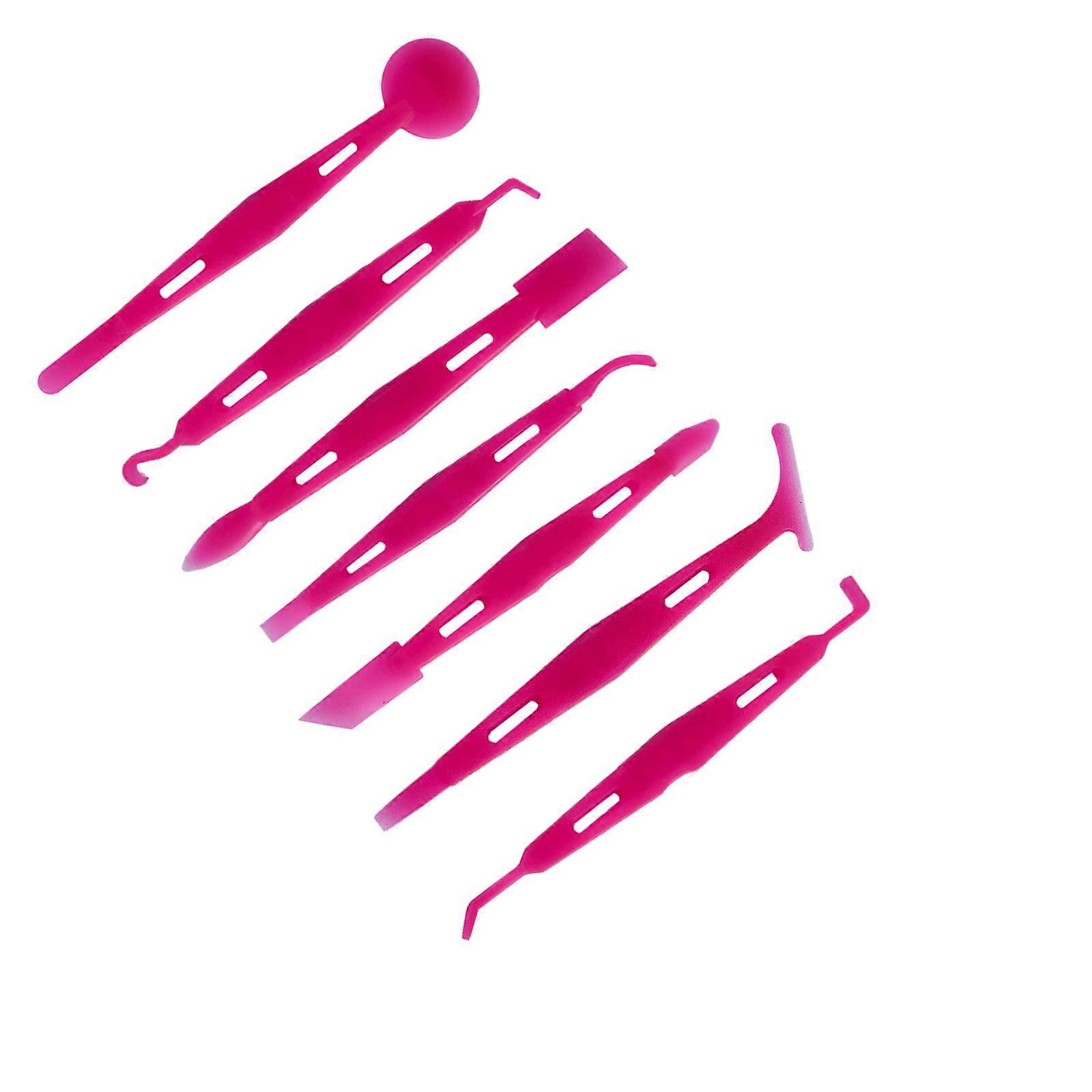 7pcs Magnetic Squeegee set Multipurpose Magnetic Bonding Scraper Tool Edge Trimming Tool Easy to Use for Auto Detailing  Pink