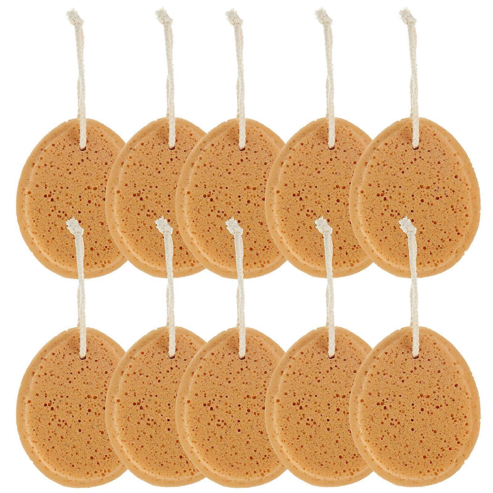 Here's a polished and professional product description for your **"10pcs Natural Bath Sponge Honeycomb Design For Adults For Exfoliating Massaging