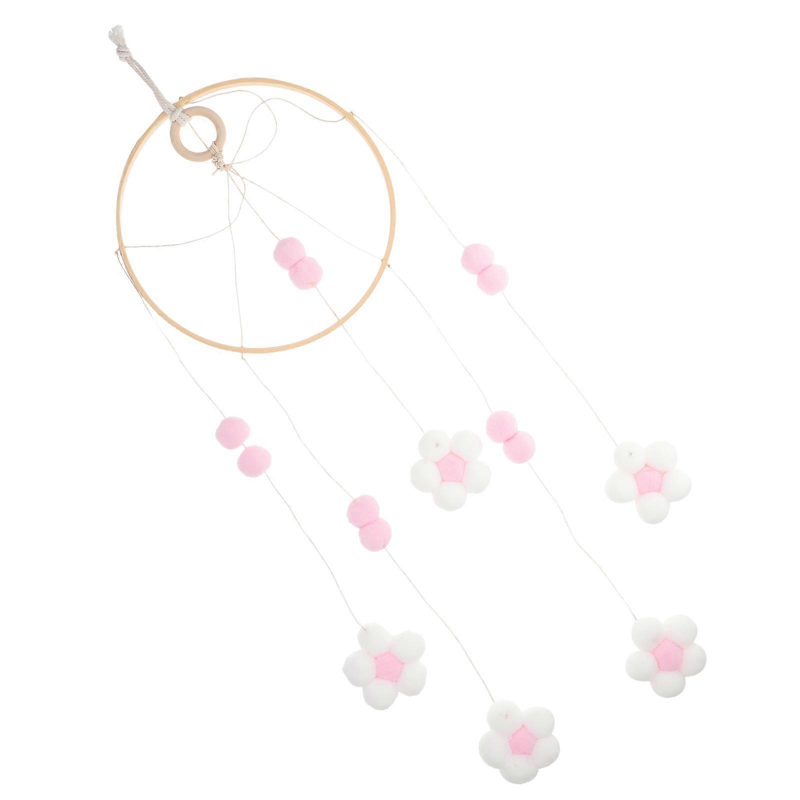 Childrens Room Decoration Crib Mobile Pendant Pink Color Cozy Inviting 1Set