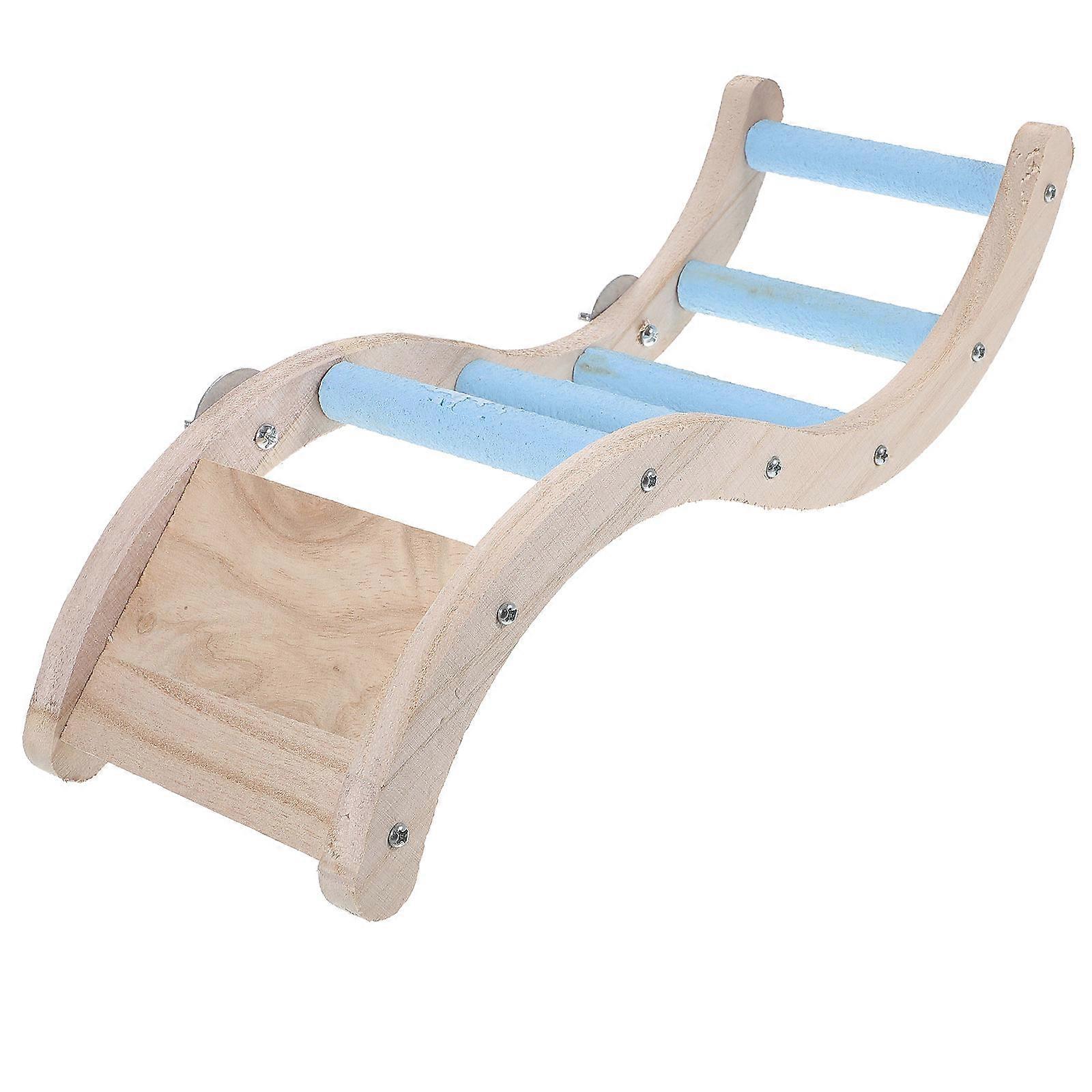 Parrot Swing Ladder Ladder Shape Metal and Wood Stimulate Mind 1Pcs