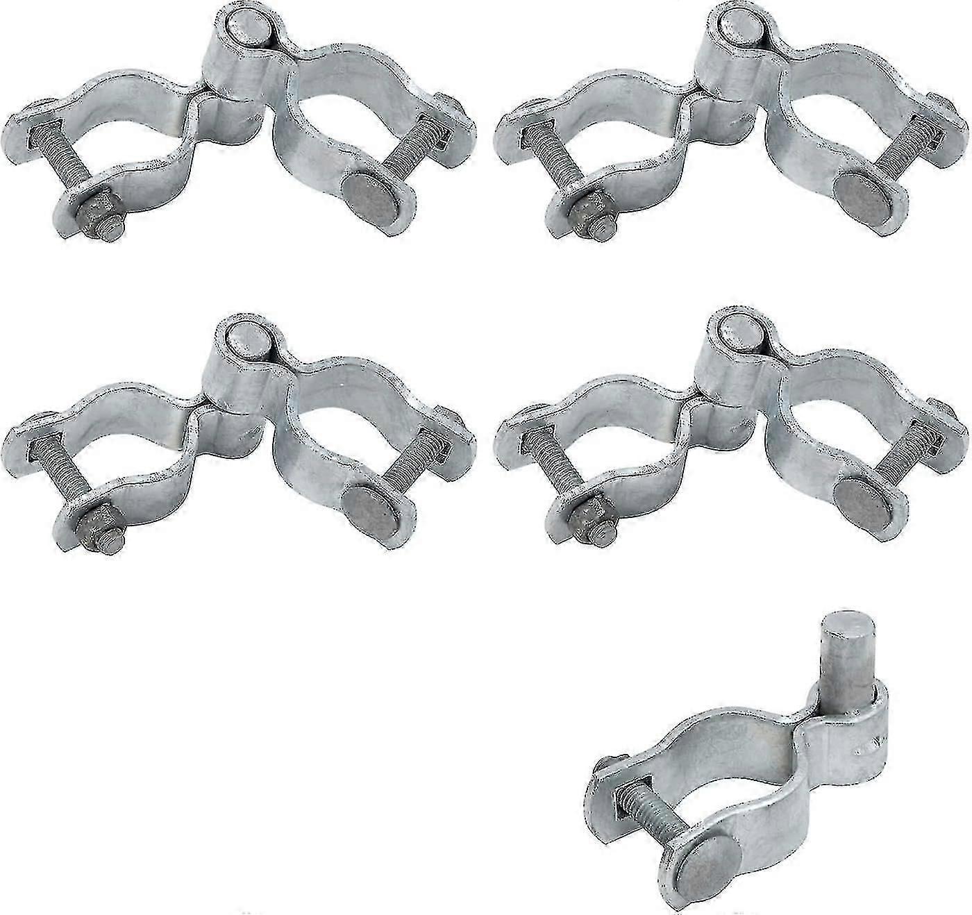 1-3/8" Chain Link Fence Gate Hinge Kit, Gate Hinge Include Female Gate Frame Hinge(4 Pcs), Male Gate Post Hinge(5 Pcs), Galvanized Steel, Bolts & Nutu