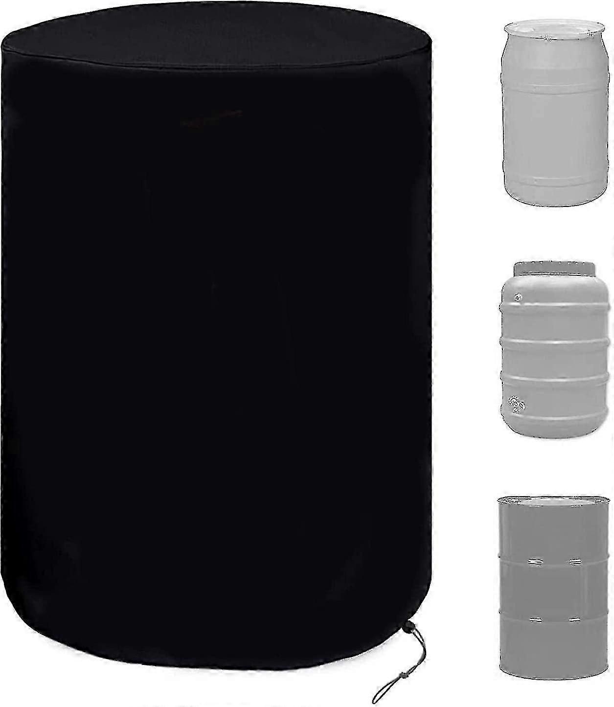 55 Gallon Drum Cover With Adjustable Drawstring - Waterproof Protective Barrel Bag For Straight Side Containers
