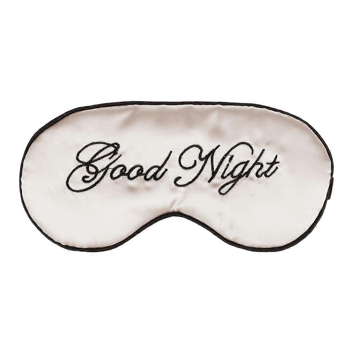 Light Blocking Eye Mask For Sleeping Silk Sleep Mask Adjustable Buckle And Strap Beige 1Set