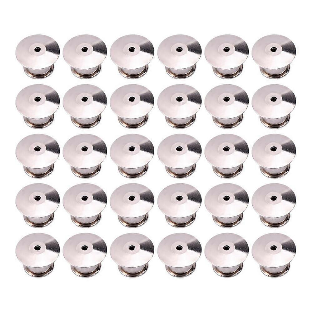 Durable Metal Locking Pin backs for Brooch Badge Accessories Silver 30PCS