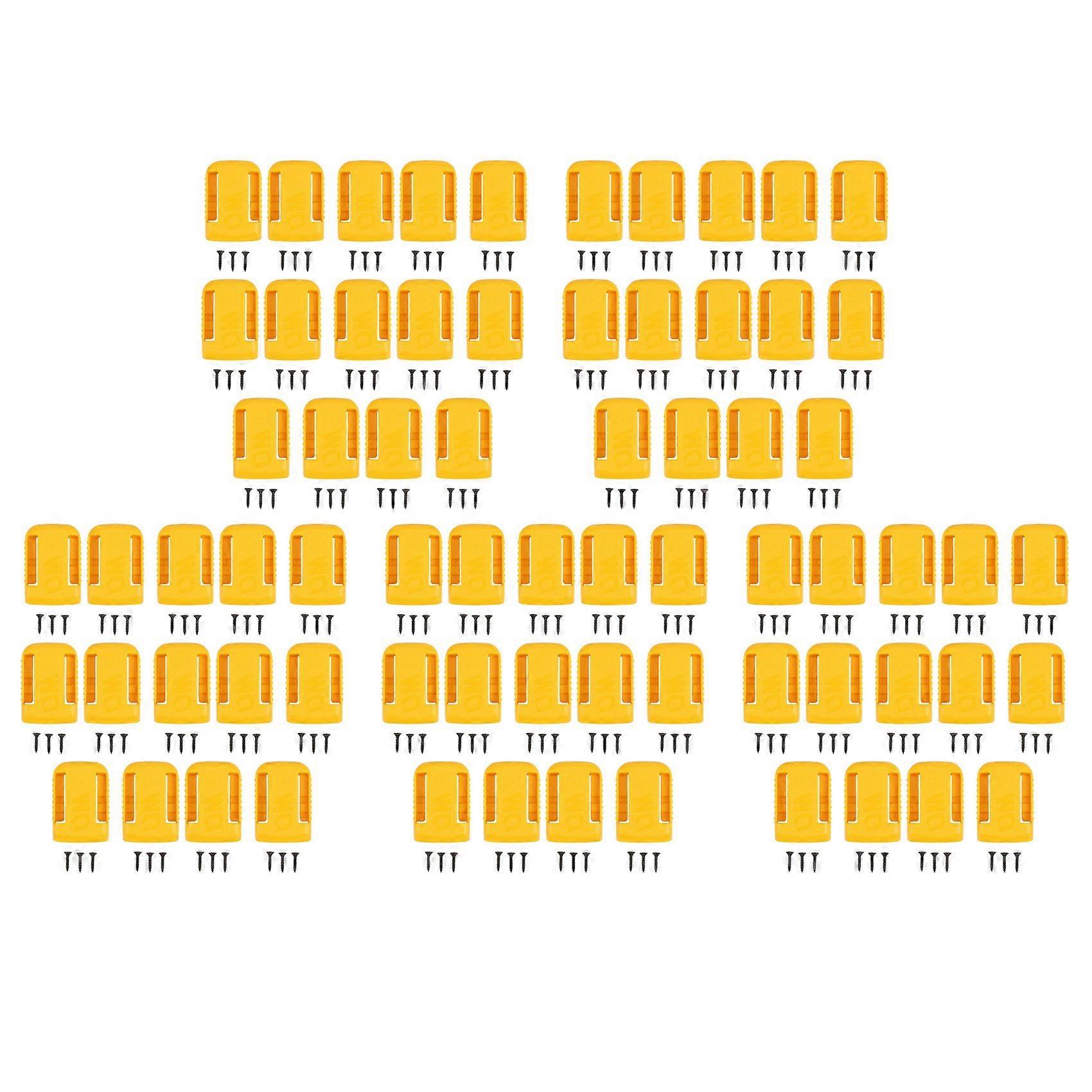 70-Packs Battery Holders for 20V Mount Dock Fit for 20V 60V MAX Yellow (No Battery)