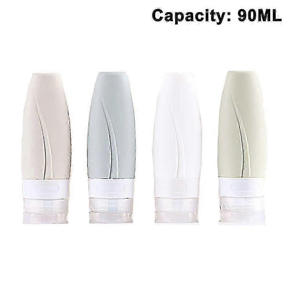 4 Pack Portable Travel Bottles Set, Leak Proof Squeezable Silicon Tubes
