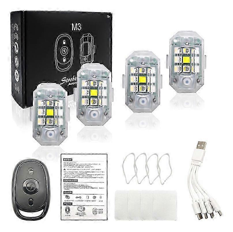2025 4pcs Led Strobe Lights With Wireless Remote Control